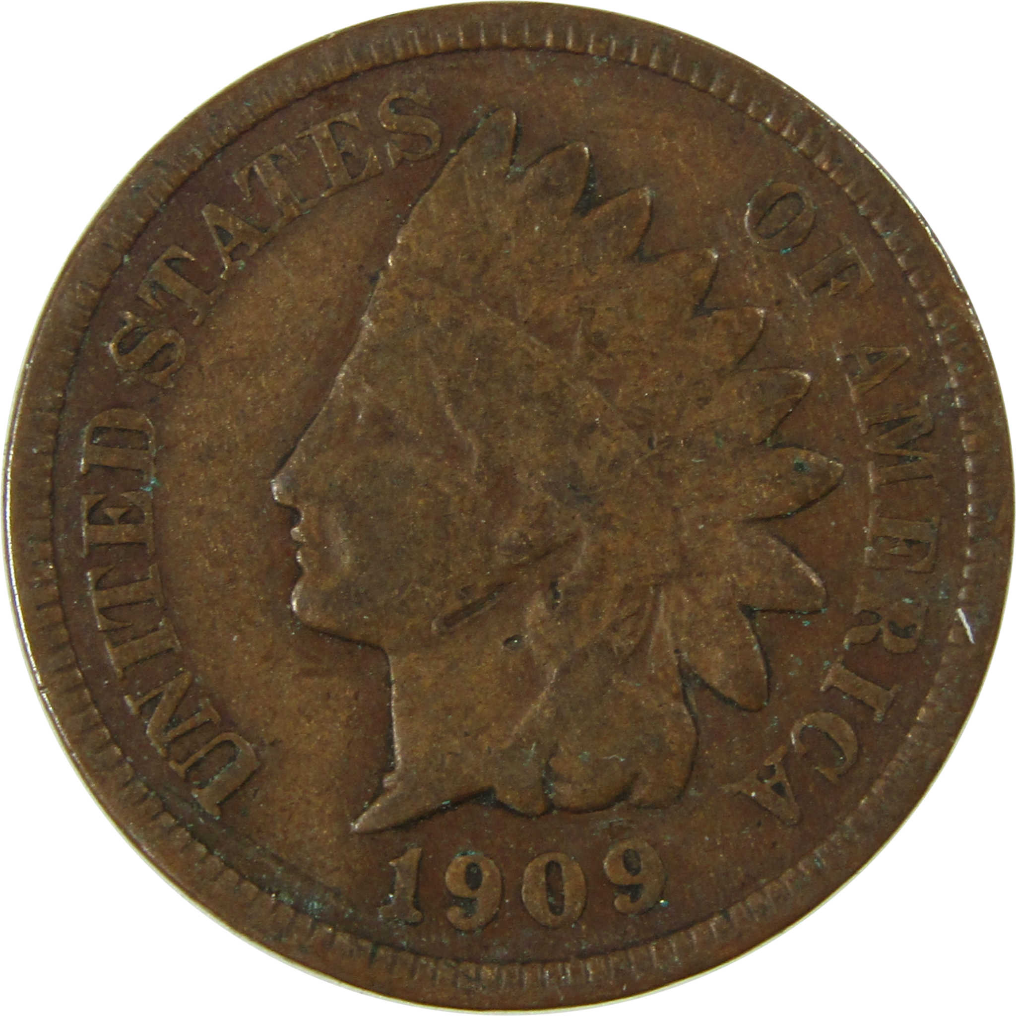 1909 Indian Head Cent G Good Penny 1c Coin Collectible SKU:I26017