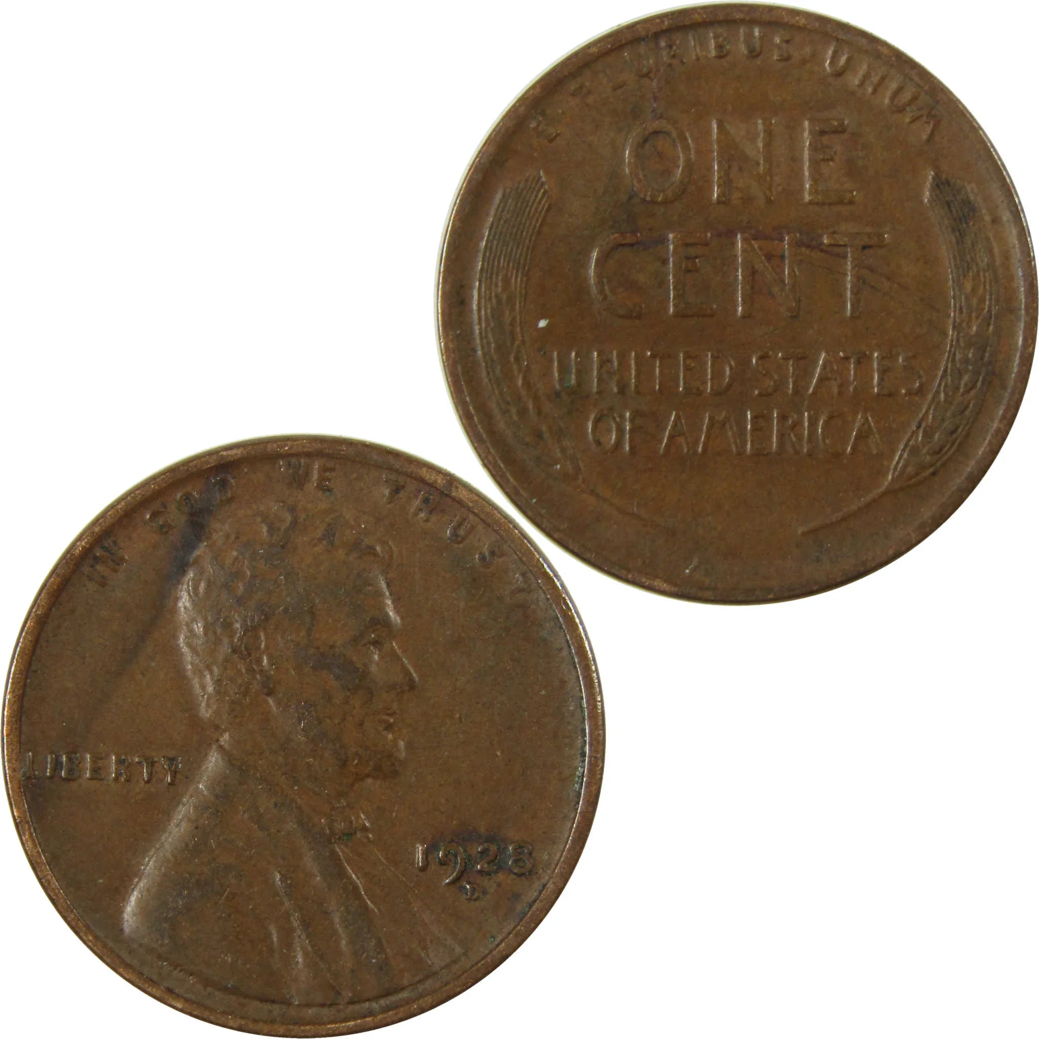 1928 D Lincoln Wheat Cent VF Very Fine Penny 1c Coin SKU:I27599