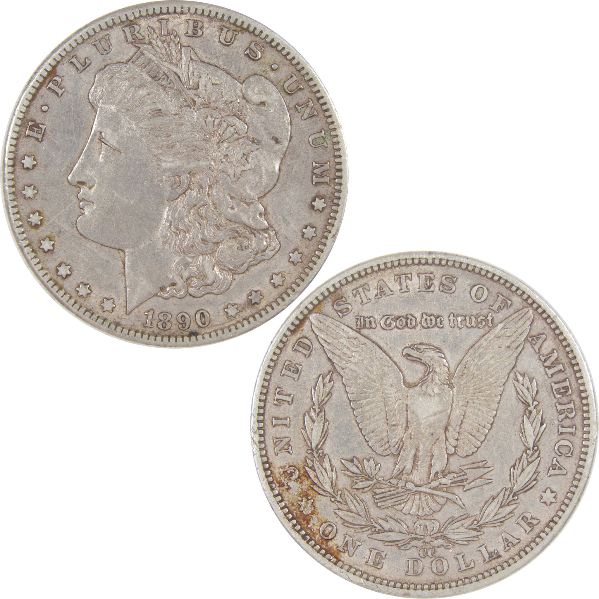 1890 CC Morgan Dollar XF EF Extremely Fine Silver $1 Coin SKU:I18784 - Morgan coin - Morgan silver dollar - Morgan silver dollar for sale - Profile Coins & Collectibles