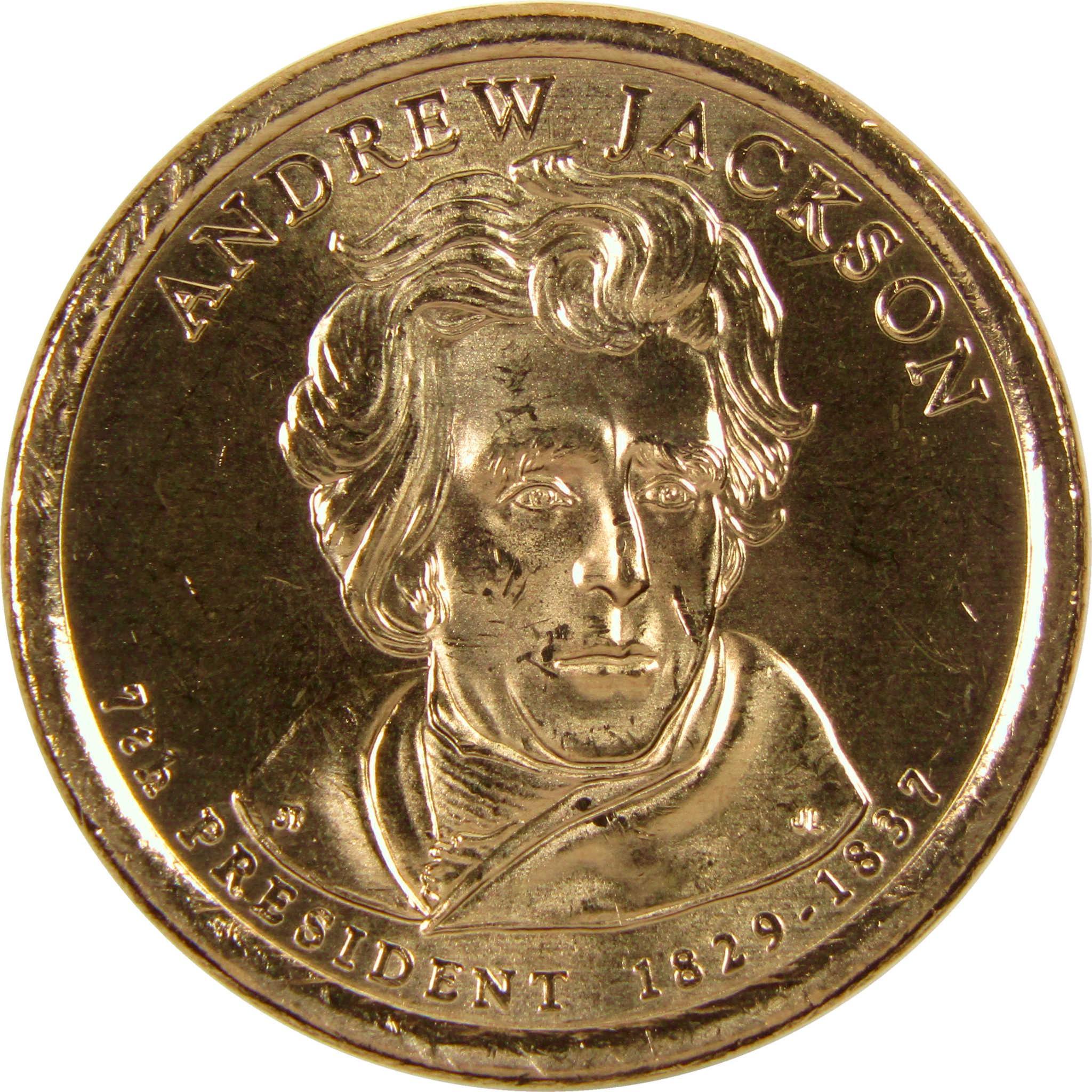 2008 D Andrew Jackson Presidential Dollar BU Uncirculated $1 Coin