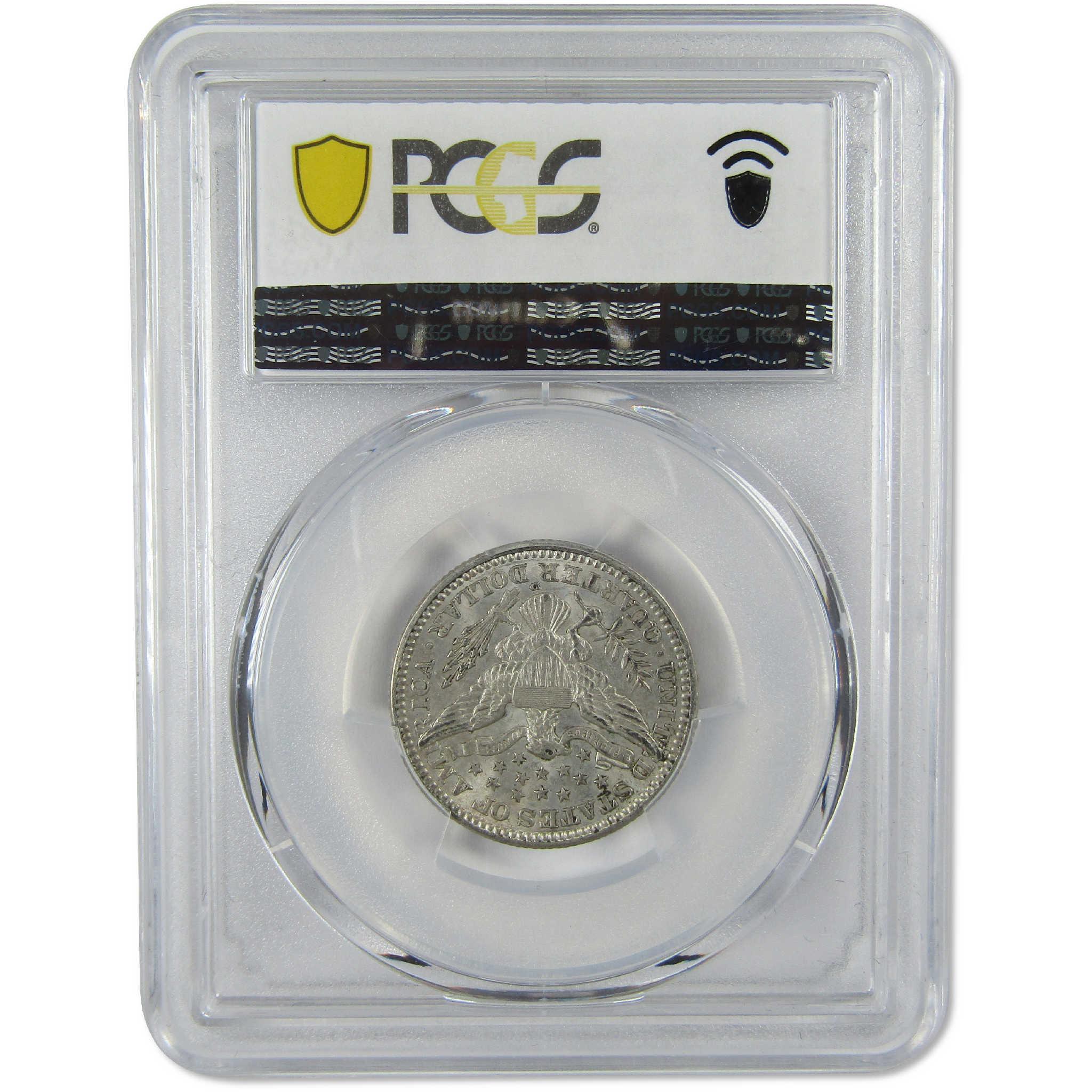 1907 D Barber Silver Quarter AU 58 PCGS 25c Coin Collectible