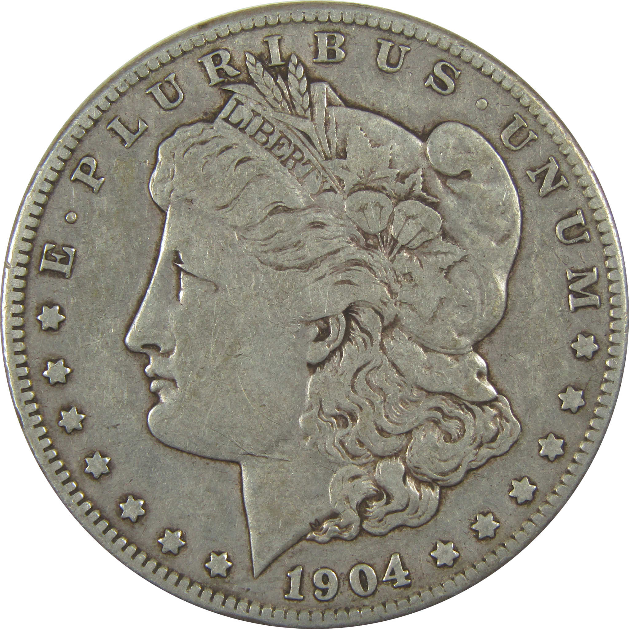 1904 S Morgan Dollar F Fine Silver $1 Coin SKU:I20236 - Morgan coin - Morgan silver dollar - Morgan silver dollar for sale - Profile Coins & Collectibles