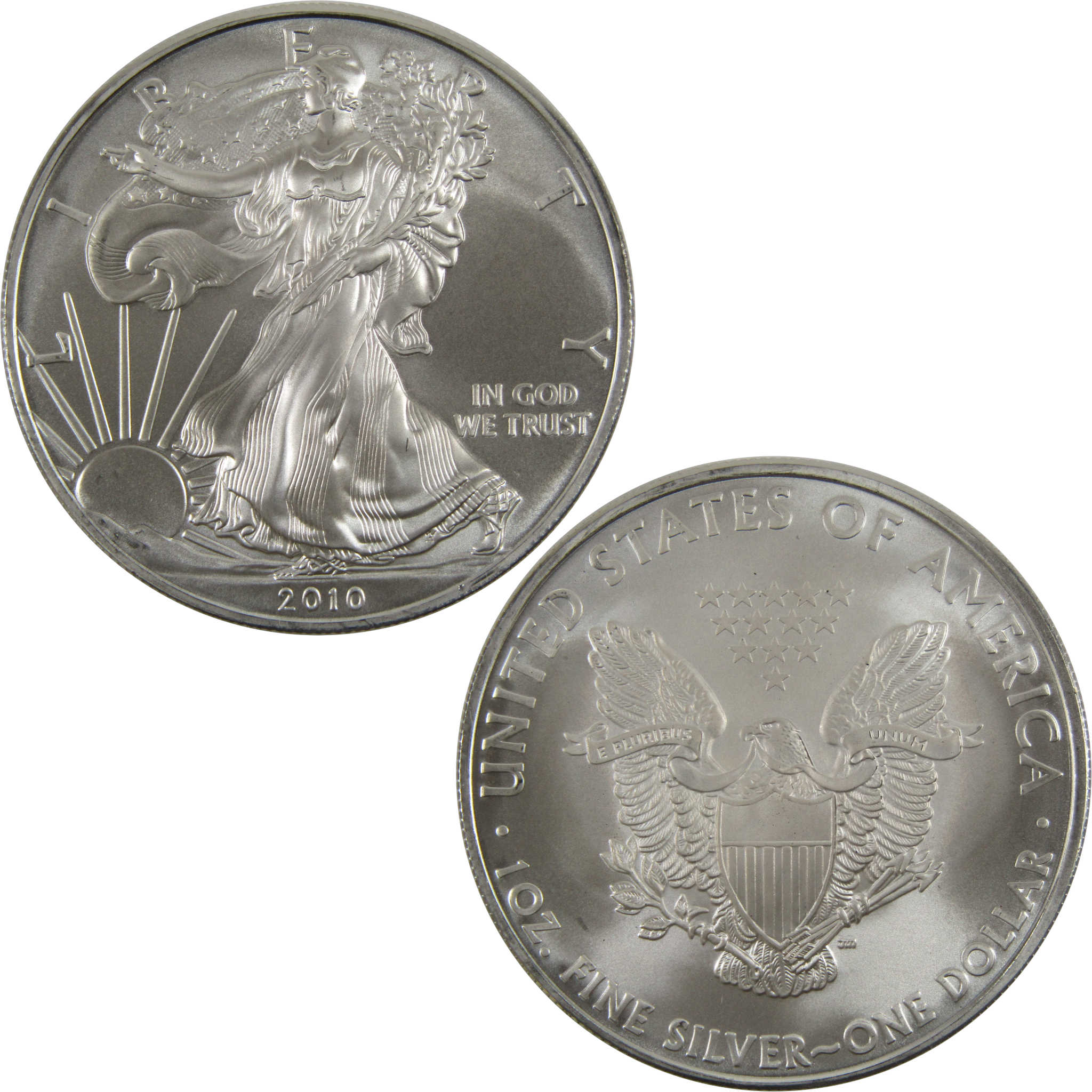 2010 American Eagle BU Uncirculated 1 oz .999 Silver Bullion $1 Coin
