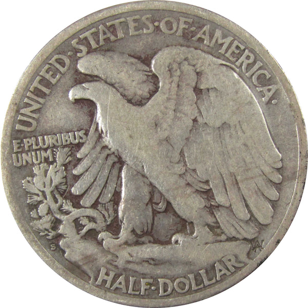 1921 S Liberty Walking Silver Half Dollar VG Very Good Coin SKU:I22777