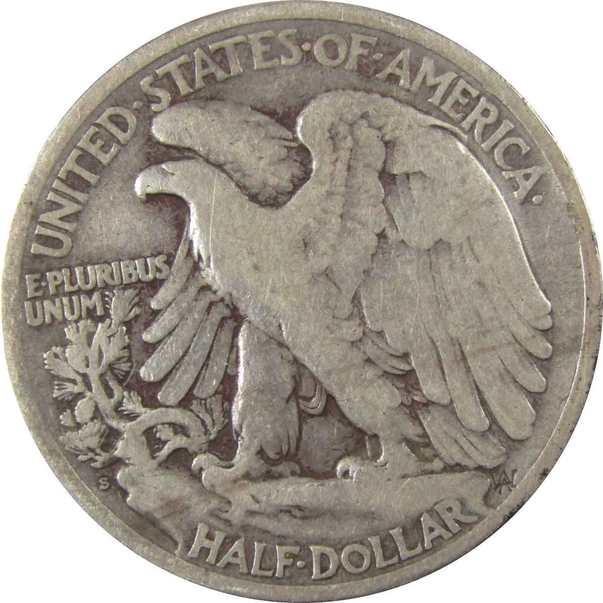 1921 S Liberty Walking Silver Half Dollar VG Very Good Coin SKU:I22777