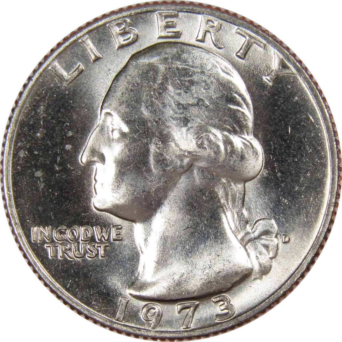 1973 D Washington Quarter Clad Uncirculated Mint State 25c Coin