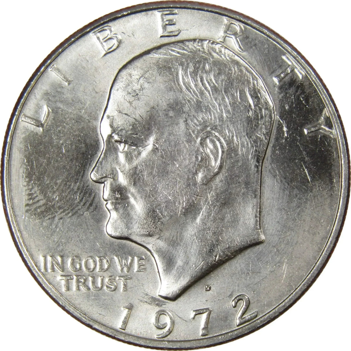 1972 D Eisenhower Dollar Clad Uncirculated Mint State IKE $1 Coin