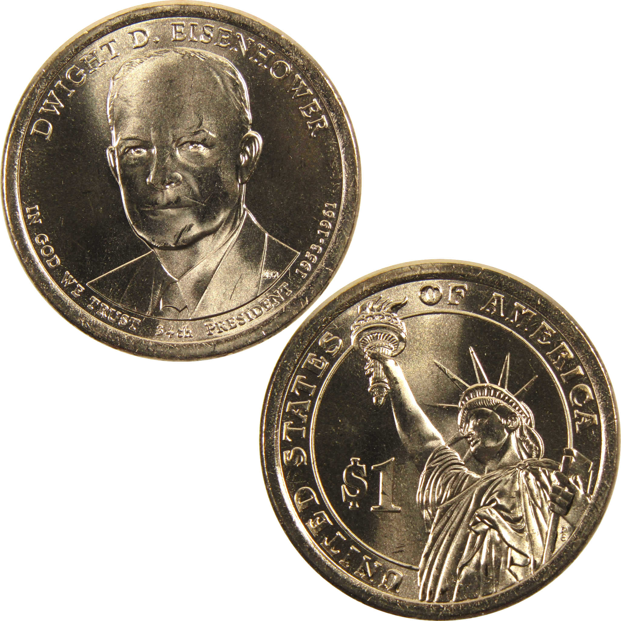2015 D Dwight D Eisenhower Presidential Dollar BU Uncirculated $1 Coin