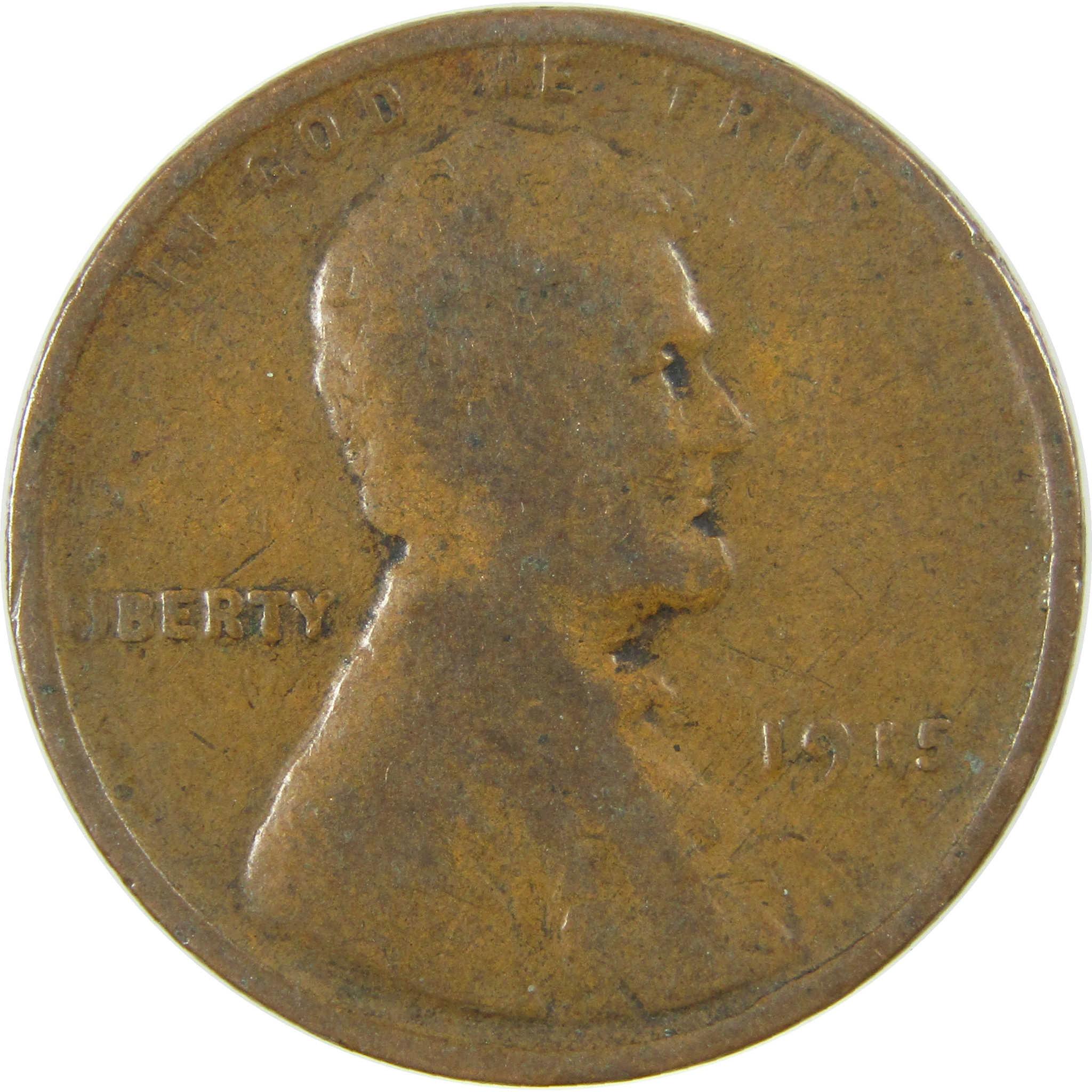1915 Lincoln Wheat Cent G Good Penny 1c Coin Collectible SKU:I27170