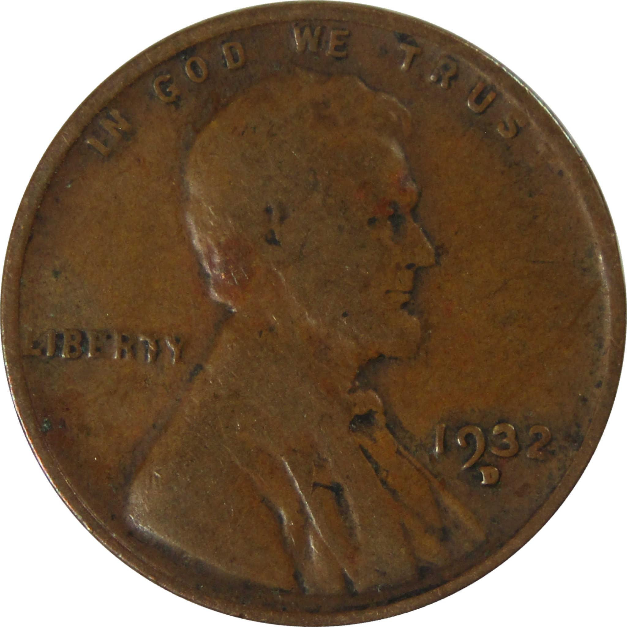 1932 D Lincoln Wheat Cent VG Very Good Penny 1c Coin SKU:I26776