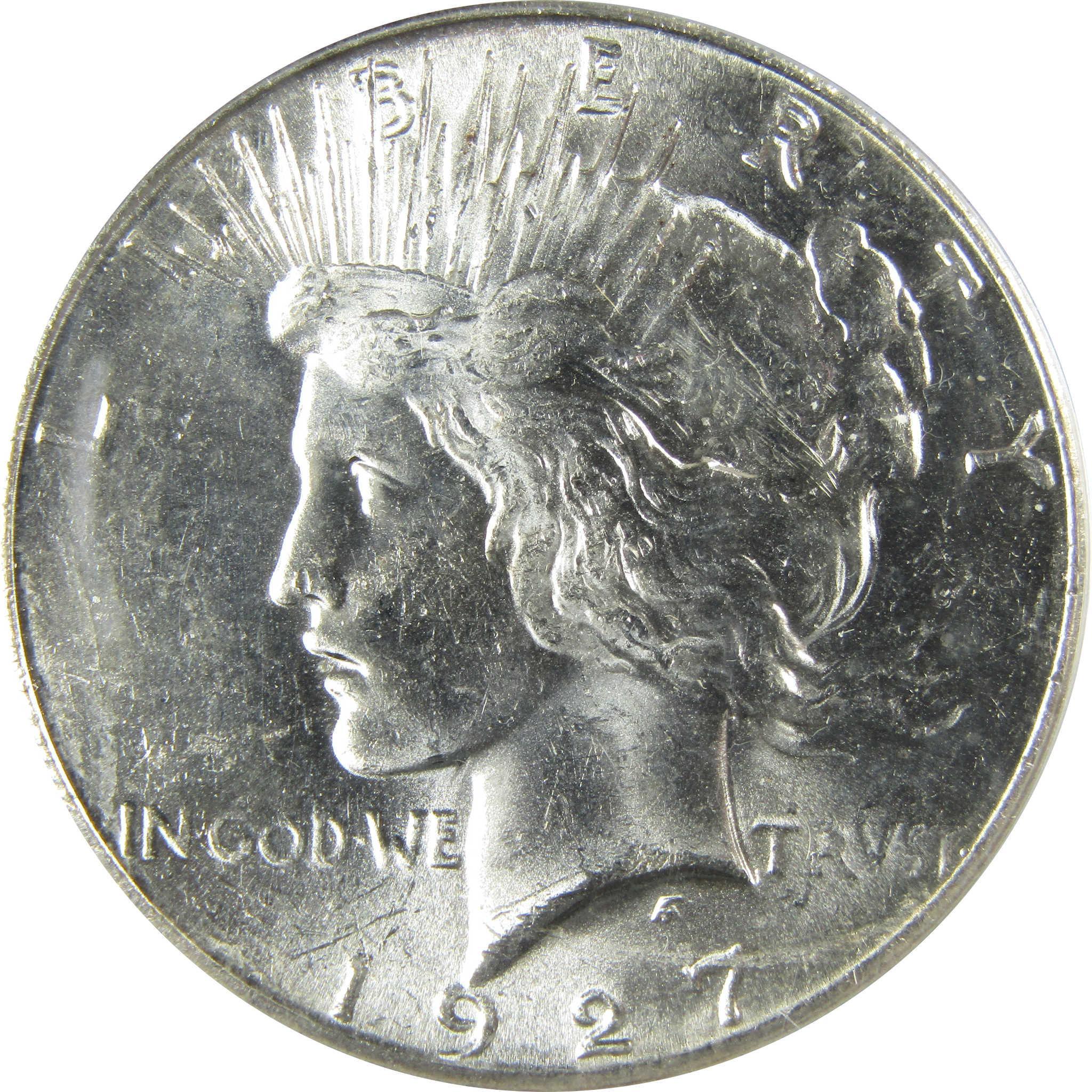 1927 S Peace Silver Dollar MS 62 ANACS Uncirculated $1 Coin SKU:CP629