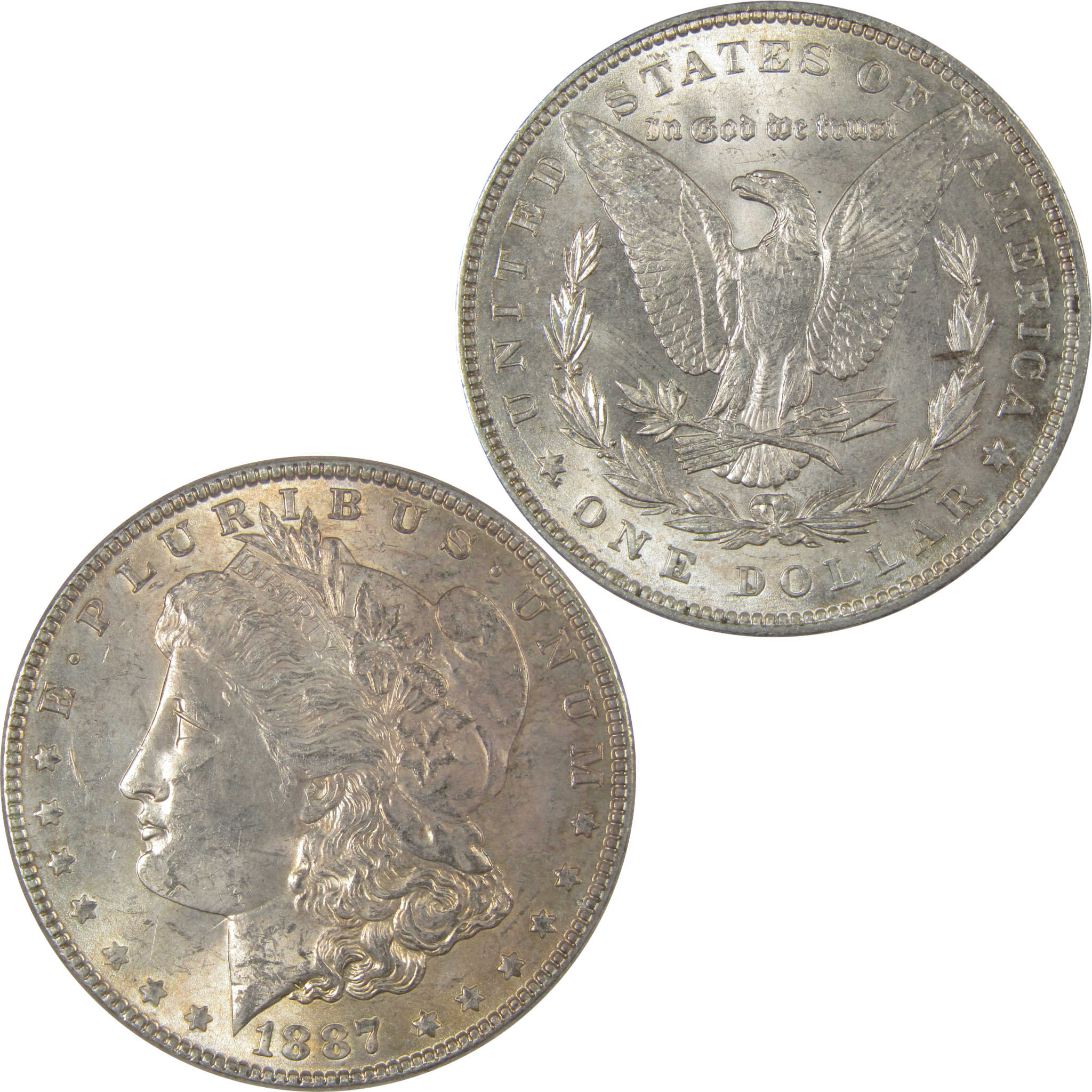 1887 Morgan Dollar Uncirculated Silver $1 Coin SKU:CPC1027 - Morgan coin - Morgan silver dollar - Morgan silver dollar for sale - Profile Coins & Collectibles