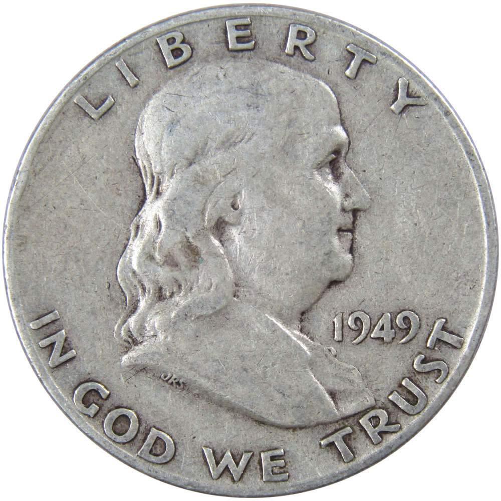 1949 S Franklin Half Dollar F Fine Silver 50c Coin