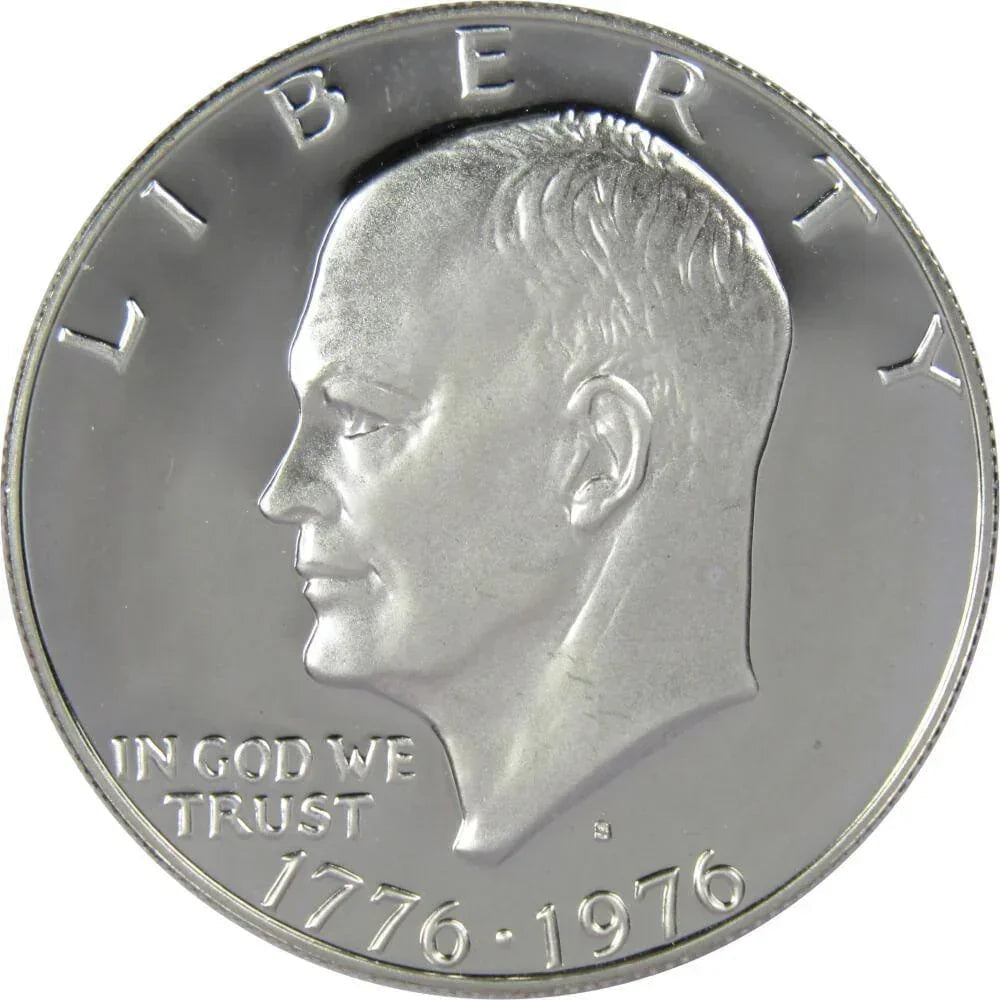 1976 S Type 1 Eisenhower Bicentennial Silver Dollar Proof IKE $1 Coin