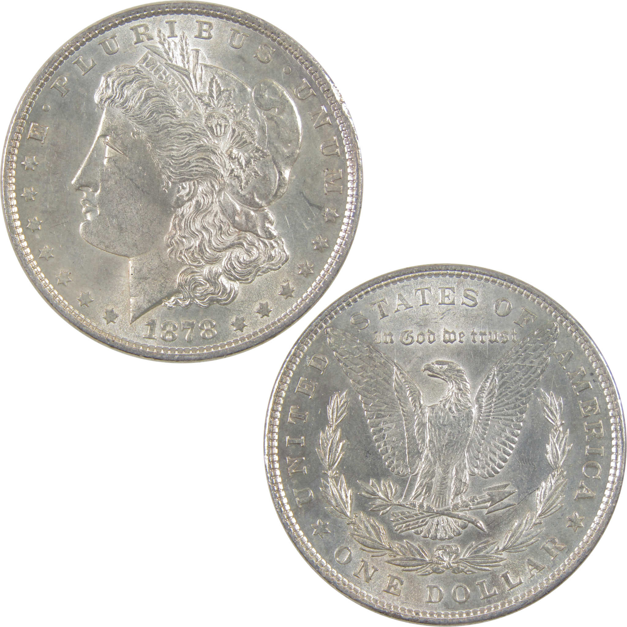 1878 7TF Rev 79 Morgan Dollar Borderline Uncirculated SKU:I18339 - Morgan coin - Morgan silver dollar - Morgan silver dollar for sale - Profile Coins & Collectibles