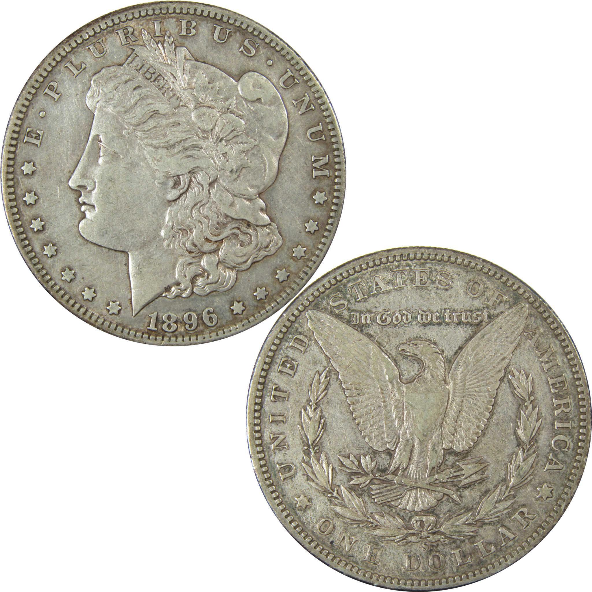 1896 S Morgan Silver Dollar XF EF Extremely Fine Details SKU:CP642 - Morgan coin - Morgan silver dollar - Morgan silver dollar for sale - Profile Coins & Collectibles