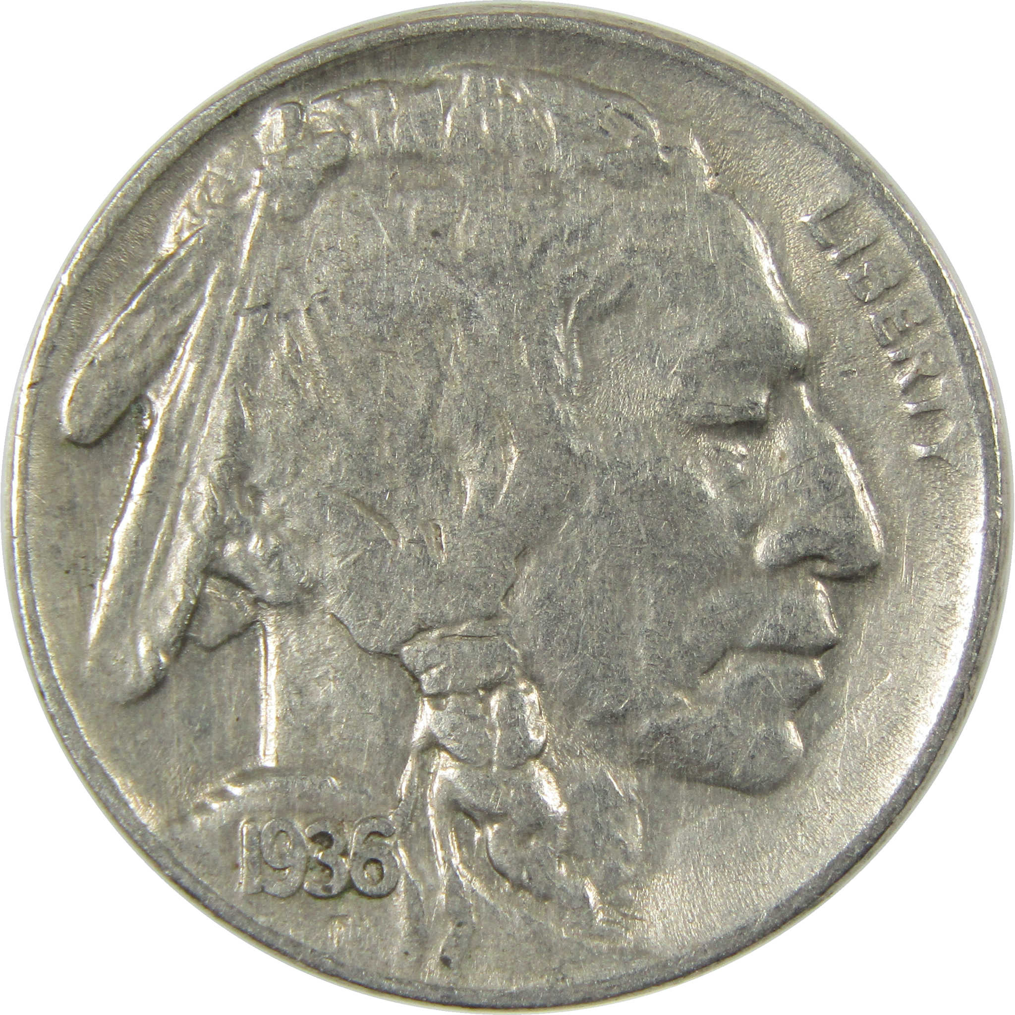 1936 Indian Head Buffalo Nickel XF EF Extremely Fine 5c Coin