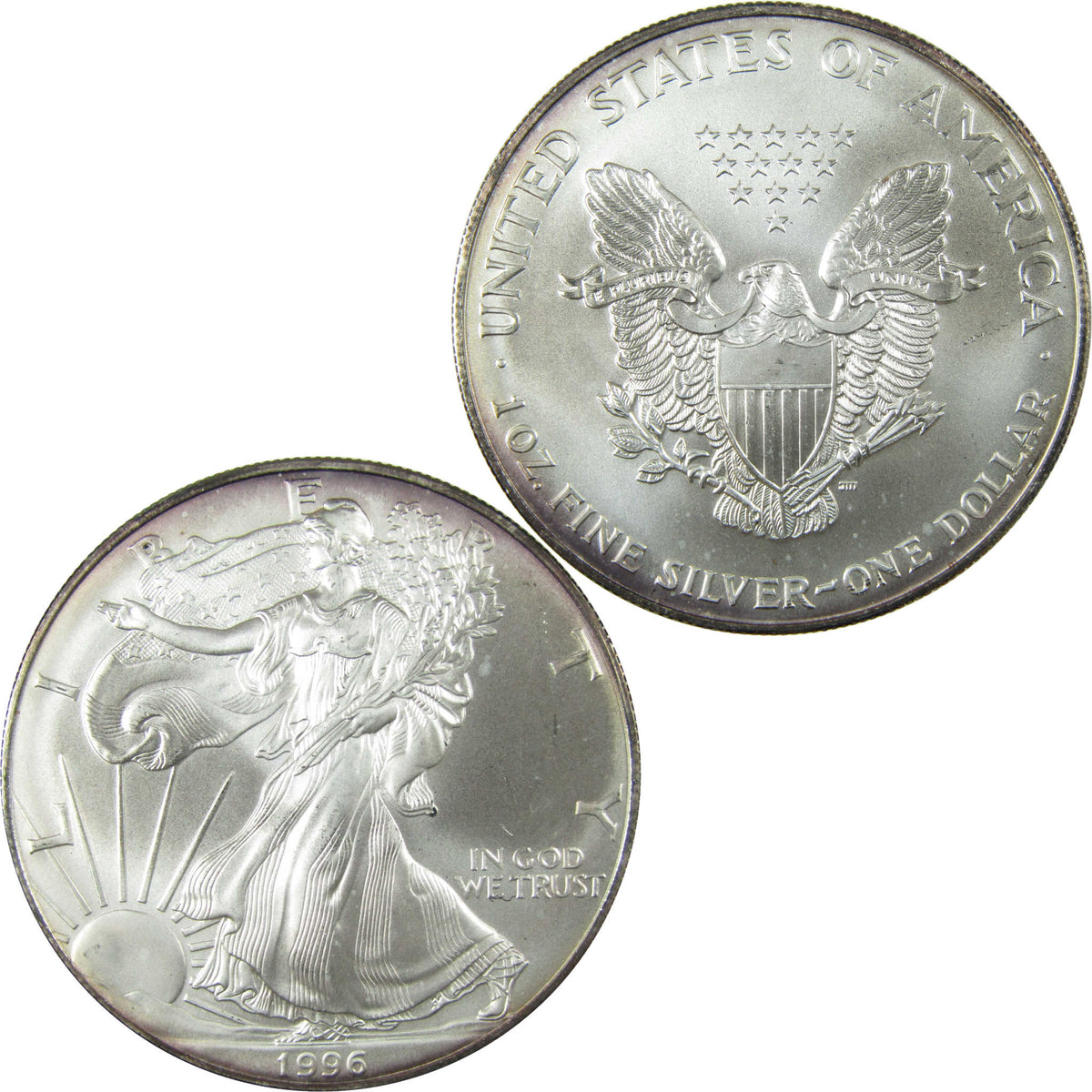 1996 American Silver Eagle Uncirculated Mint State $1 Coin SKU:CP1521