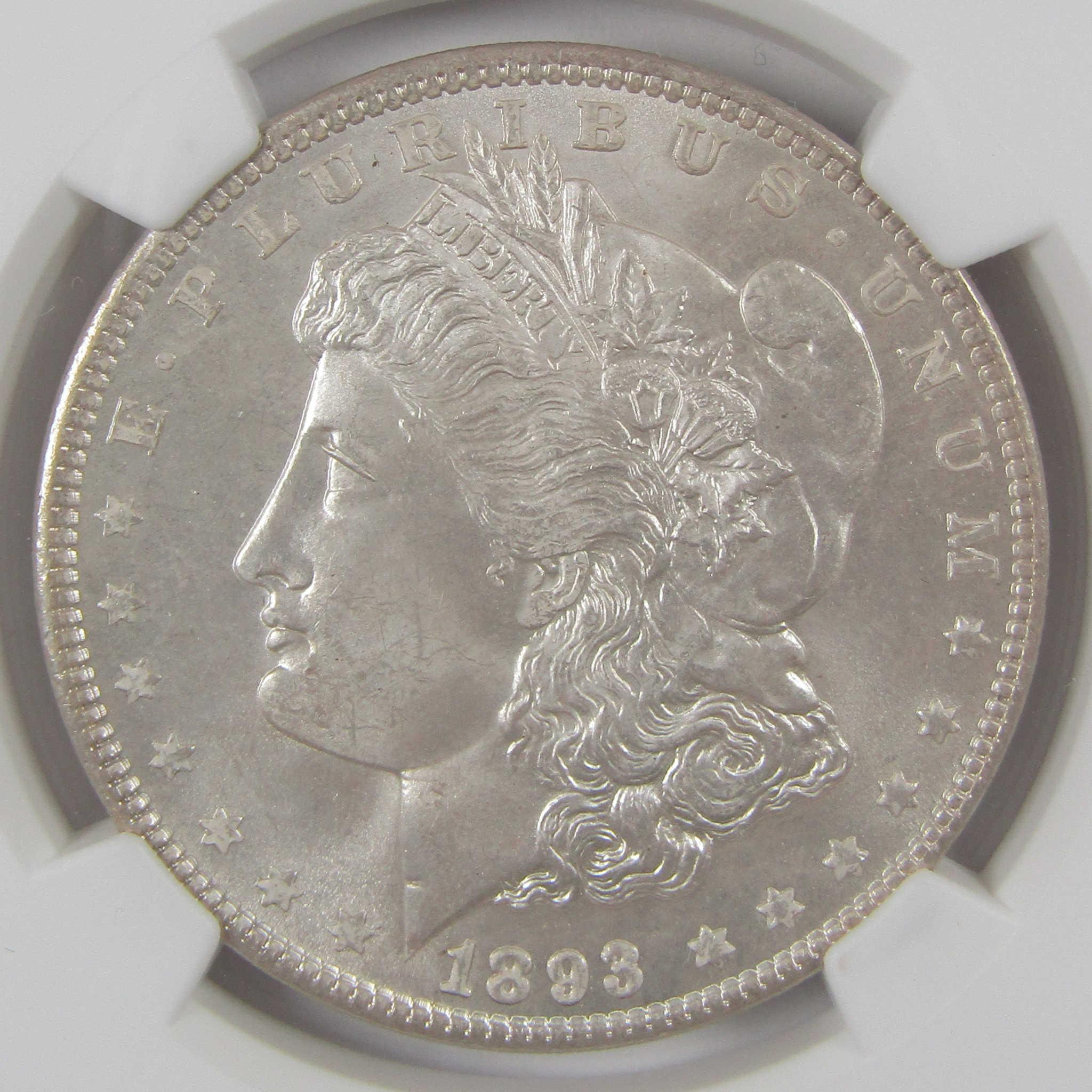 1893 Morgan Silver Dollar MS 64 NGC CAC Uncirculated $1 Coin - Morgan coin - Morgan silver dollar - Morgan silver dollar for sale - Profile Coins & Collectibles