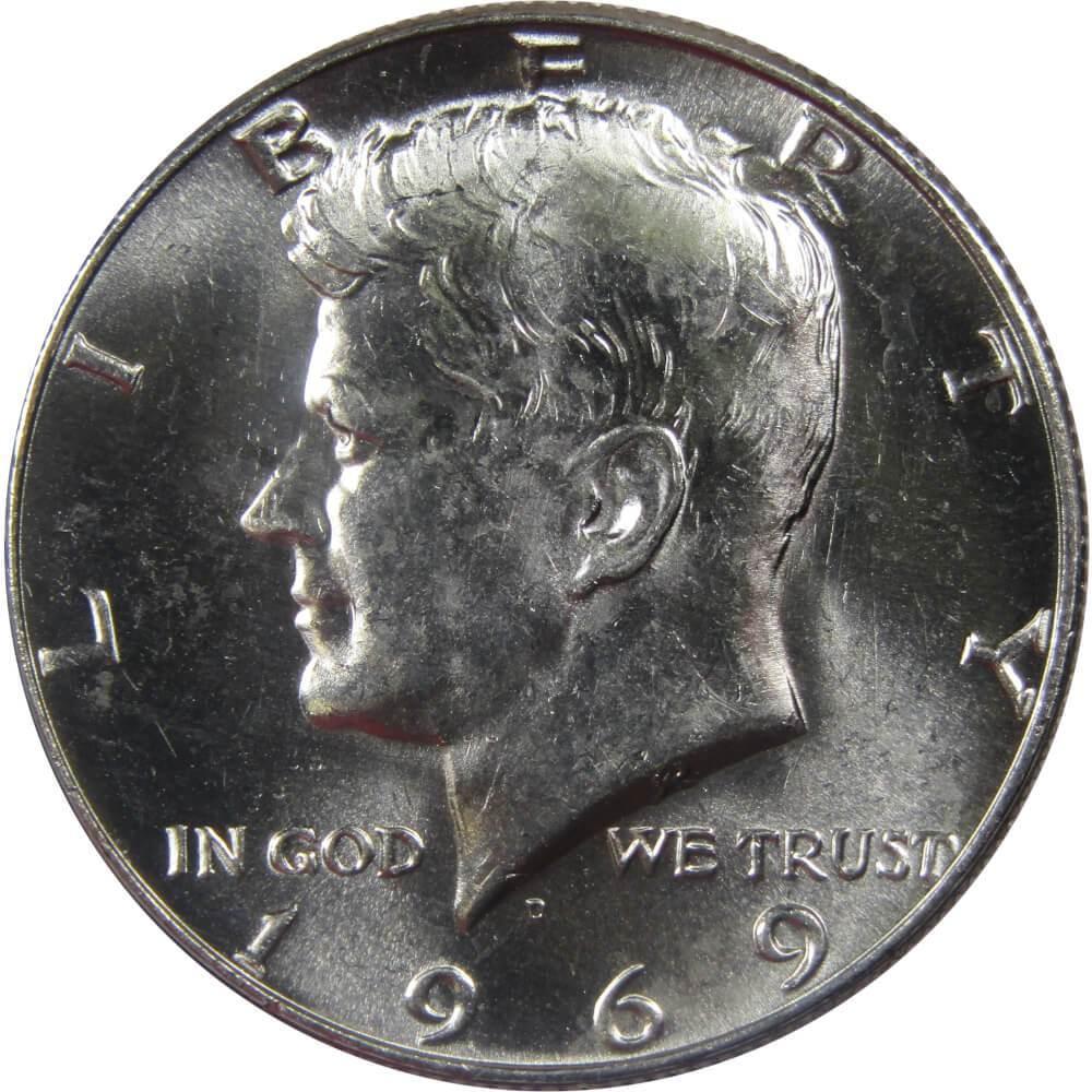 1969 D Kennedy Silver Half Dollar Uncirculated Mint State 50c Coin