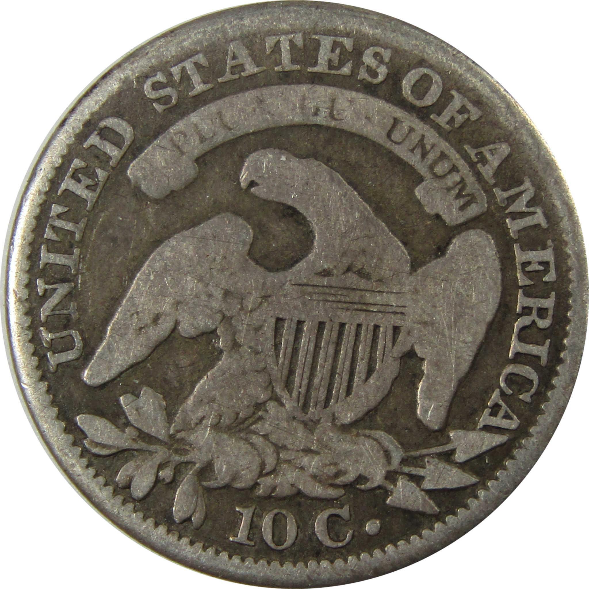 1832 Capped Bust Silver Dime G Good 10c Coin Collectible SKU:I25888