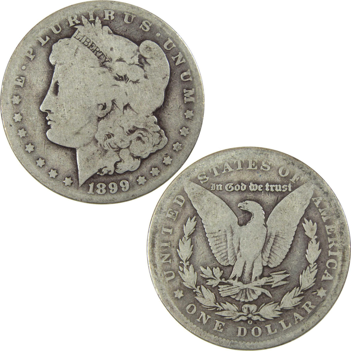 1899 O Micro O Morgan Silver Dollar G Good $1 Coin SKU:CP481 - Morgan coin - Morgan silver dollar - Morgan silver dollar for sale - Profile Coins & Collectibles