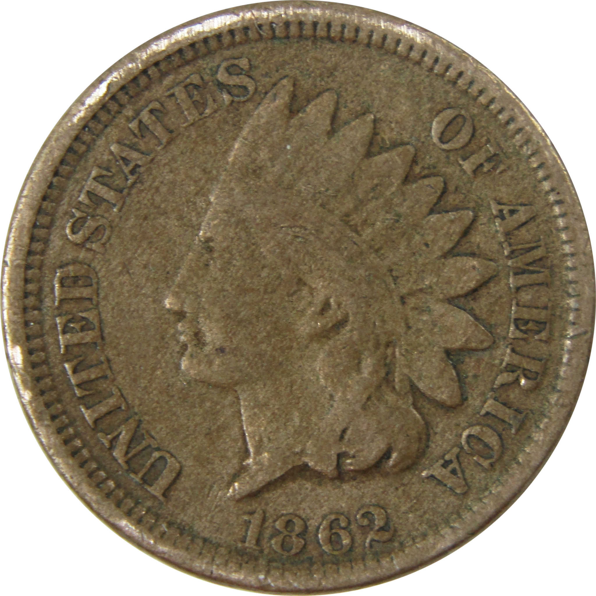 1862 Indian Head Cent VG Very Good Penny 1c Coin SKU:CP1231