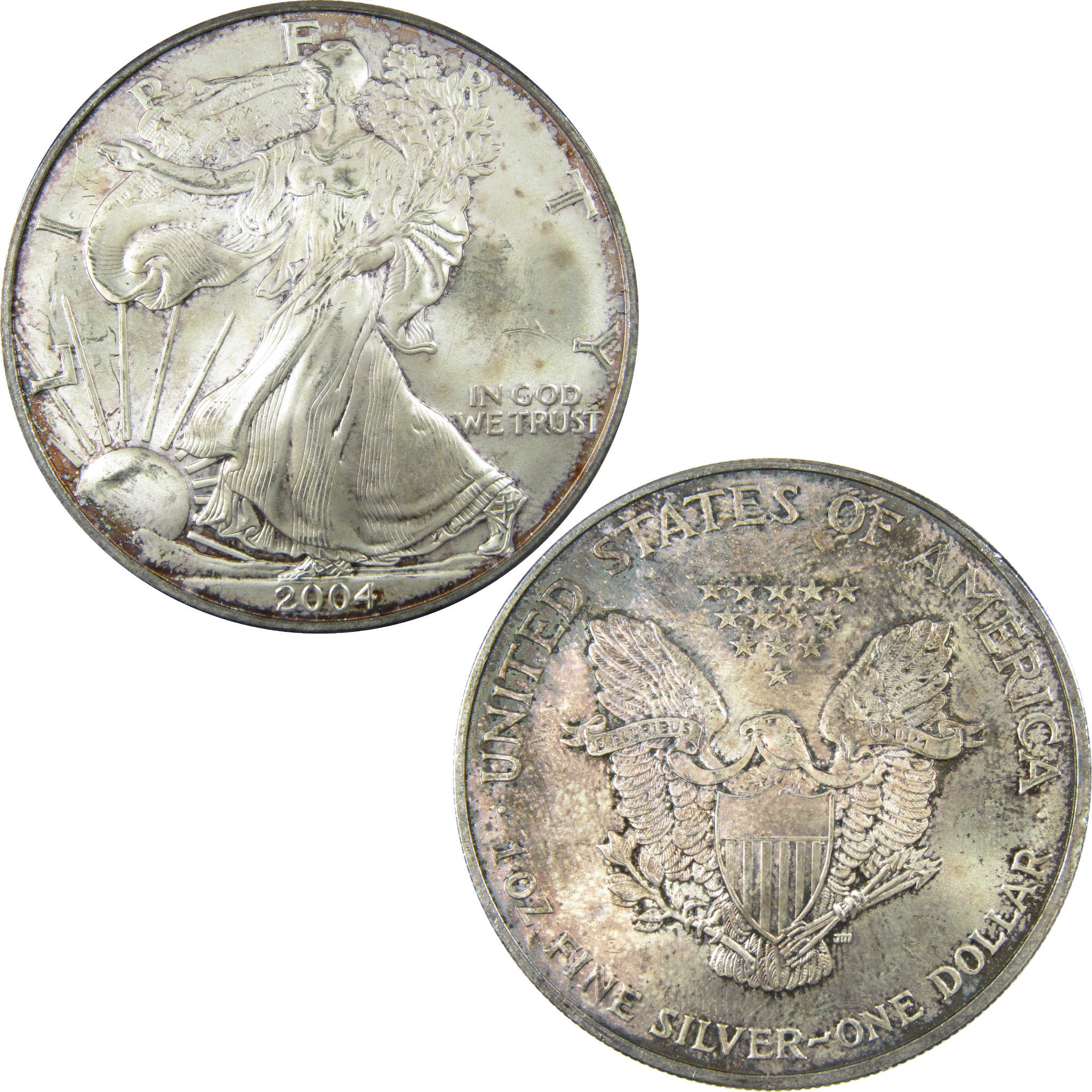 2004 American Silver Eagle Uncirculated Mint State $1 Coin SKU:CP1510