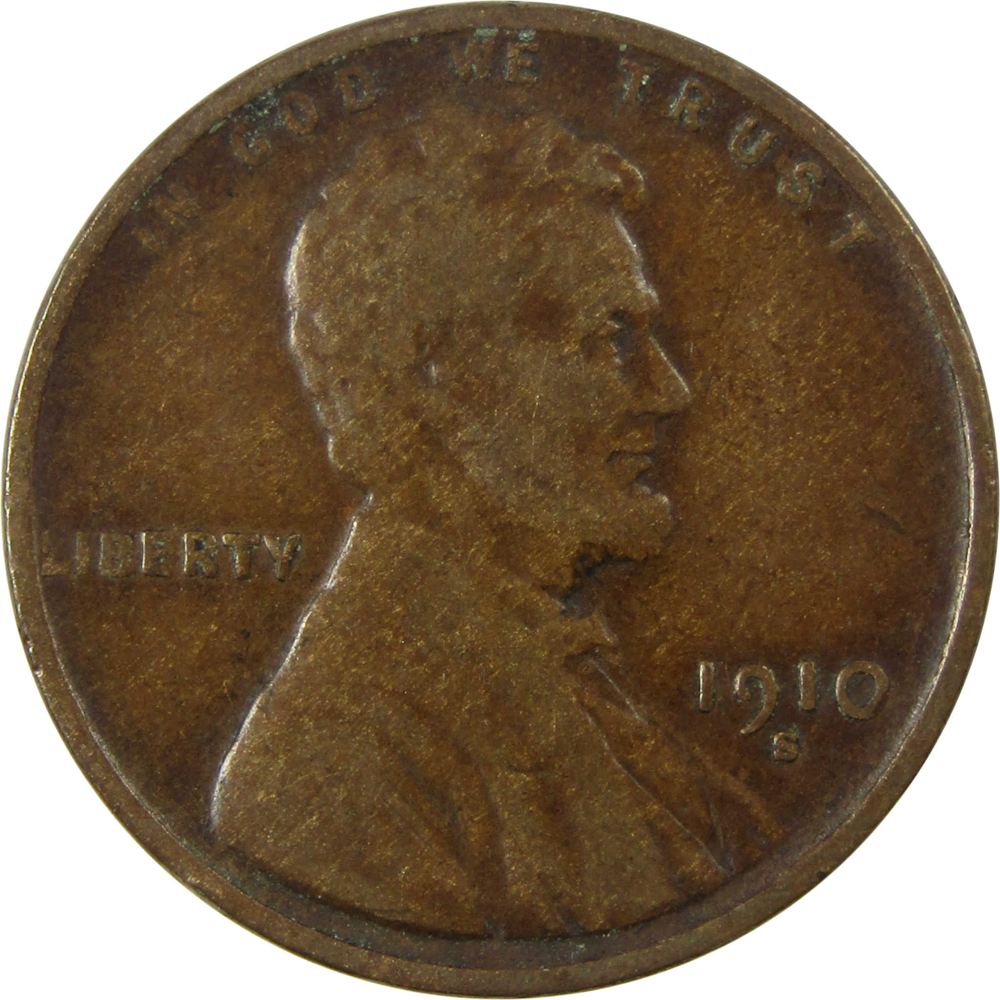 1910 S Lincoln Wheat Cent VF Very Fine Penny 1c Coin SKU:I25269