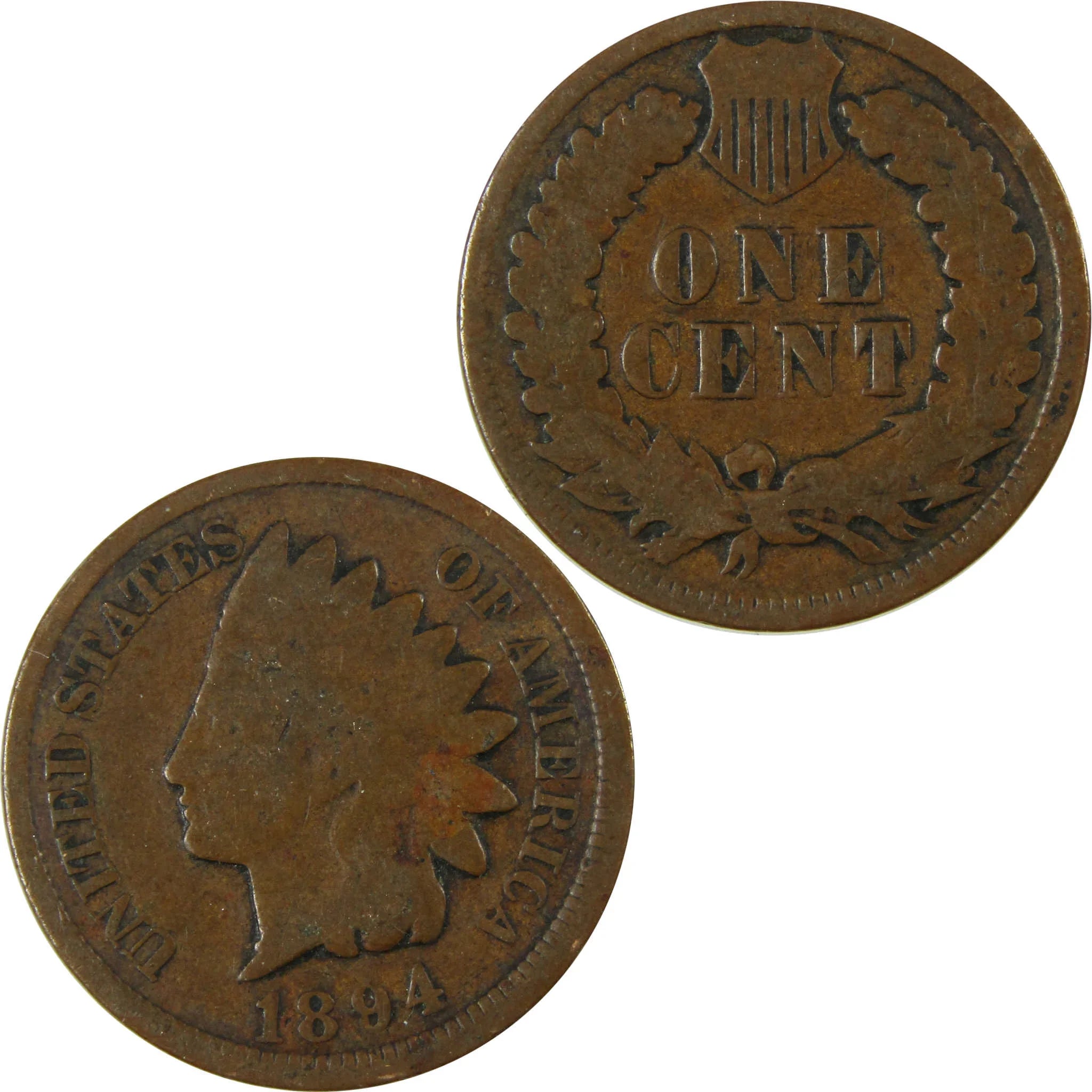 1894 Indian Head Cent G Good Penny 1c Coin Collectible SKU:I26543