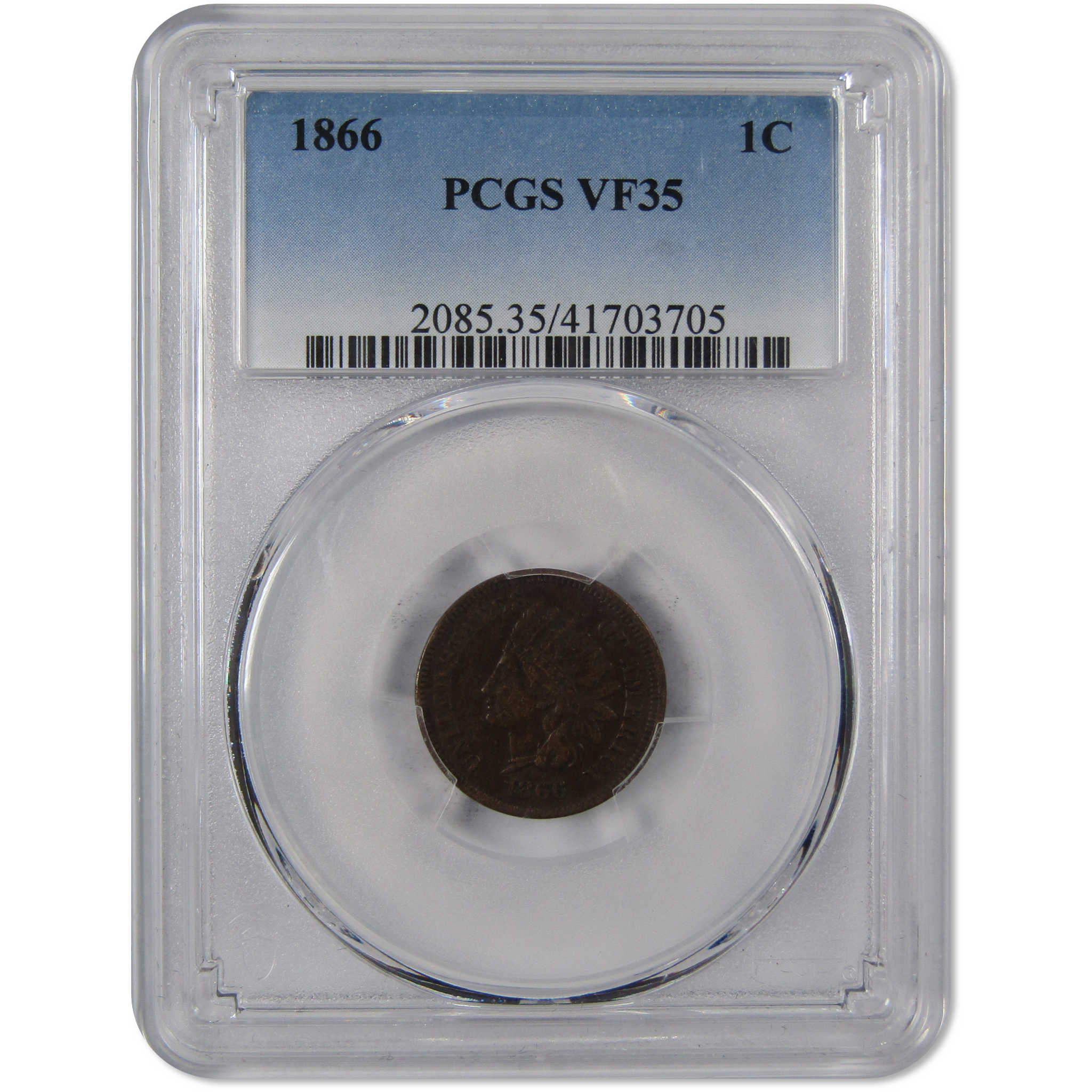 1866 Indian Head Cent VF 35 PCGS Penny 1c Coin SKU:I9879