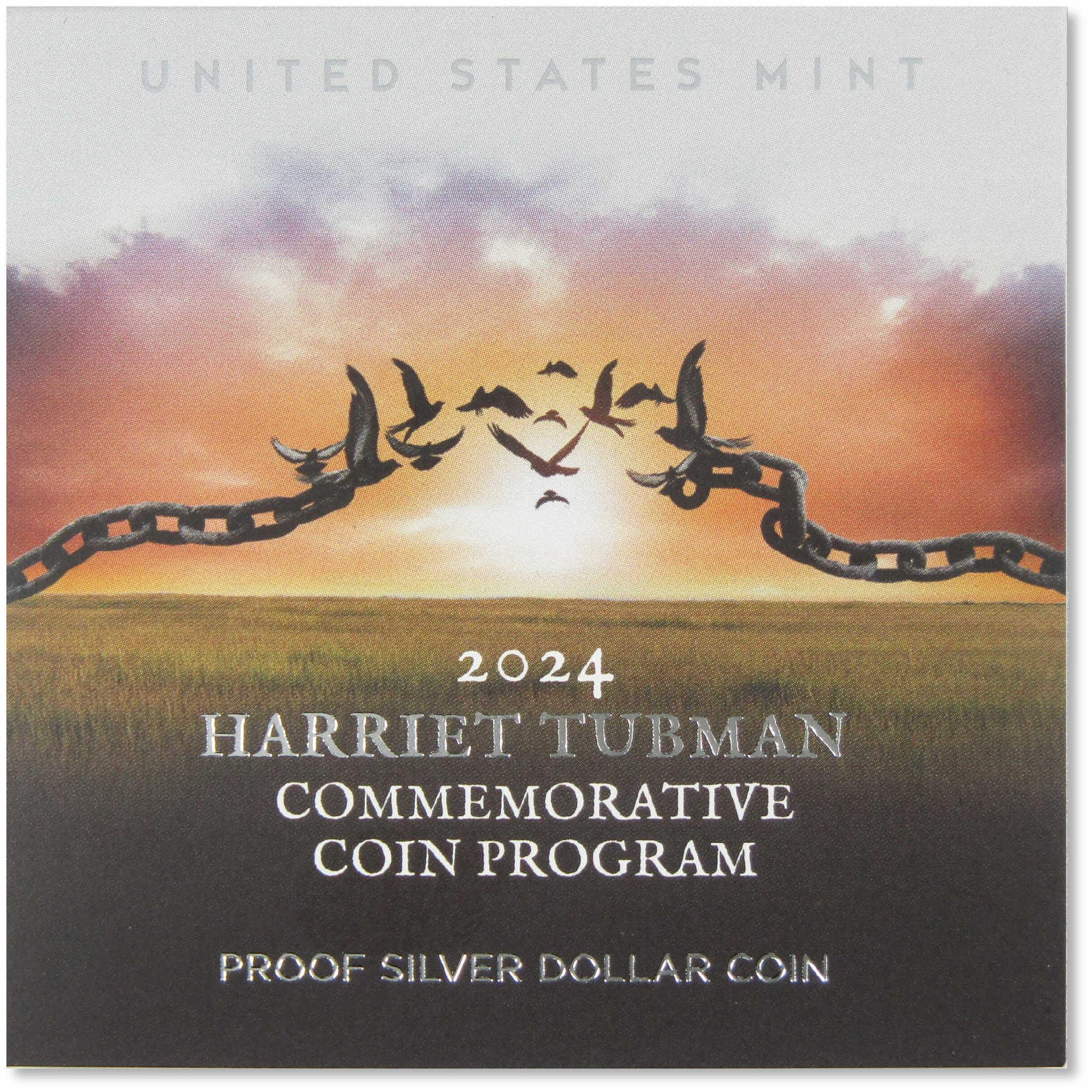 2024 P Harriet Tubman Commemorative Silver Dollar Proof OGP COA