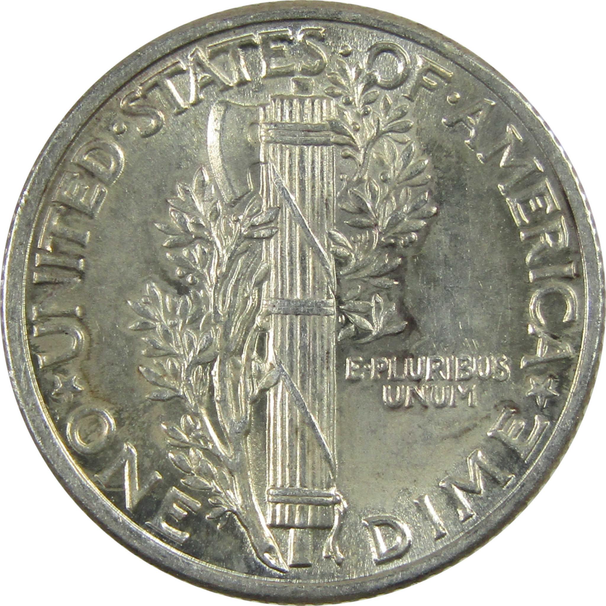 1939 Mercury Silver Dime AU About Uncirculated 10c Coin SKU:CP347