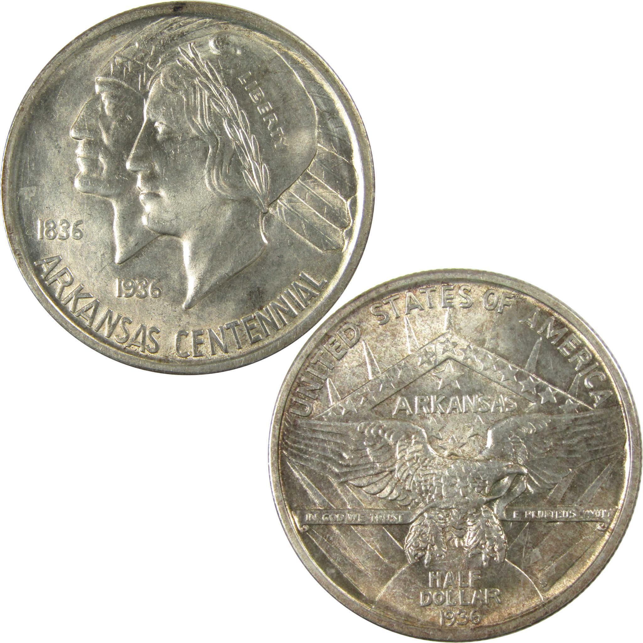 1936 S Arkansas Centennial Half Dollar Uncirculated 50c Coin SKU:CP739