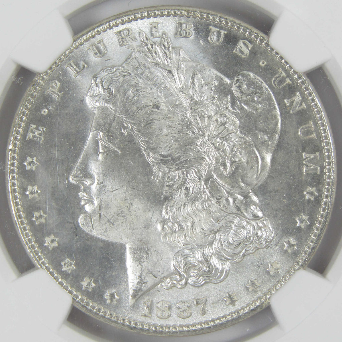 1887 Morgan Silver Dollar MS 66 NGC Uncirculated $1 Coin Collectible - Morgan coin - Morgan silver dollar - Morgan silver dollar for sale - Profile Coins & Collectibles