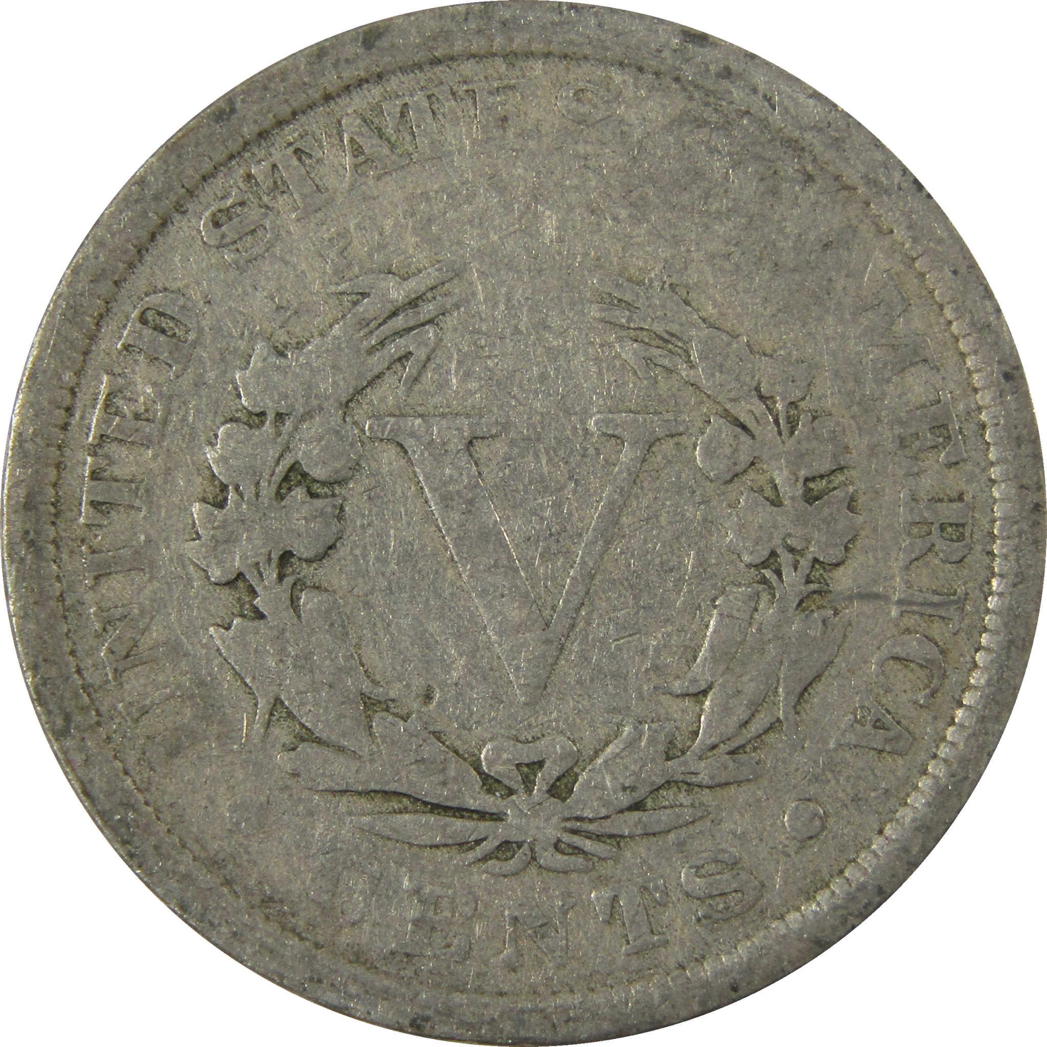 1902 Liberty Head V Nickel G Good 5c Coin SKU:I27213