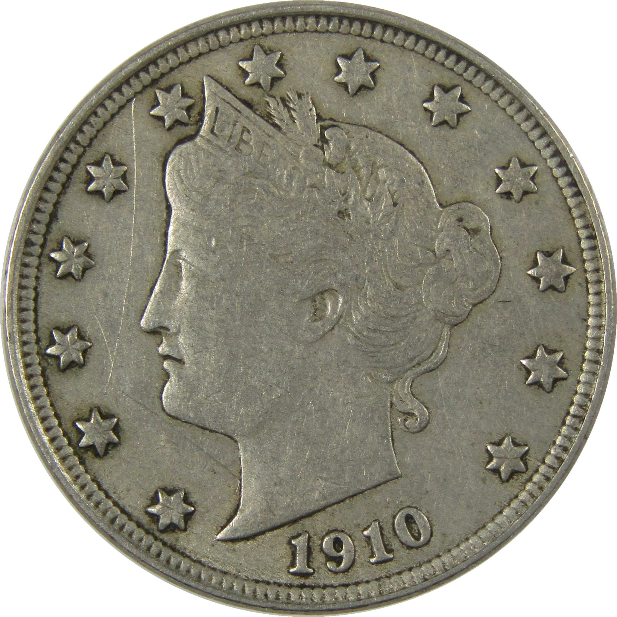 1910 Liberty Head V Nickel VF Very Fine 5c Coin Collectible SKU:I26953