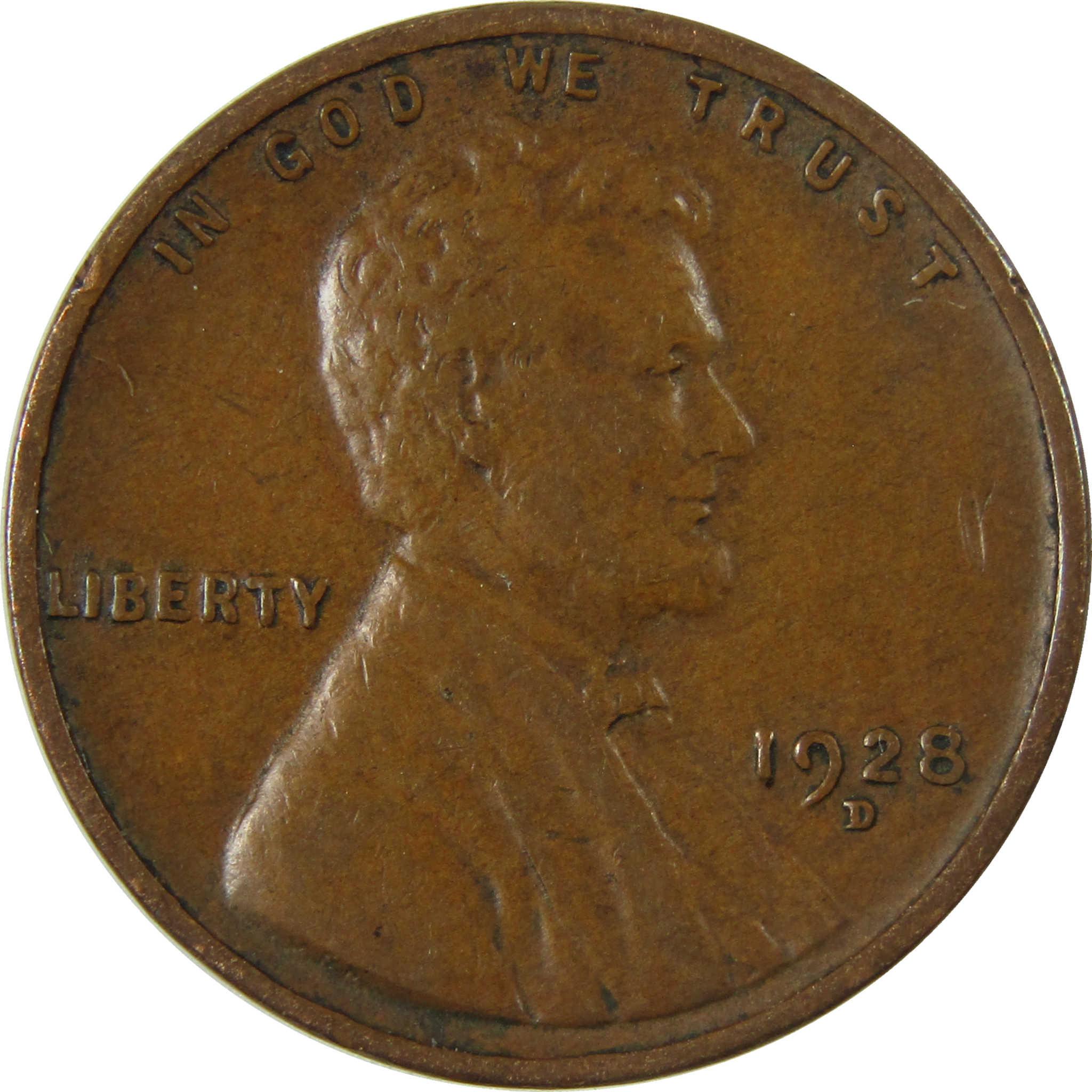 1928 D Lincoln Wheat Cent VF Very Fine Penny 1c Coin SKU:I27619