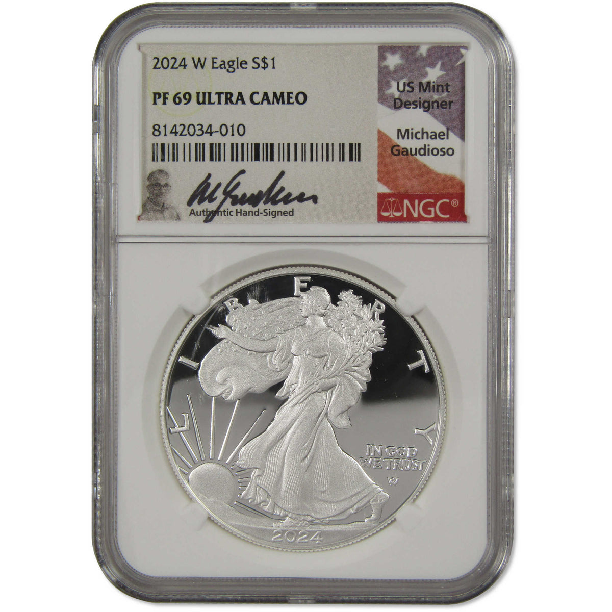 2024 W American Silver Eagle PF 69 UCAM NGC Coin Gaudioso SKU:OPC116