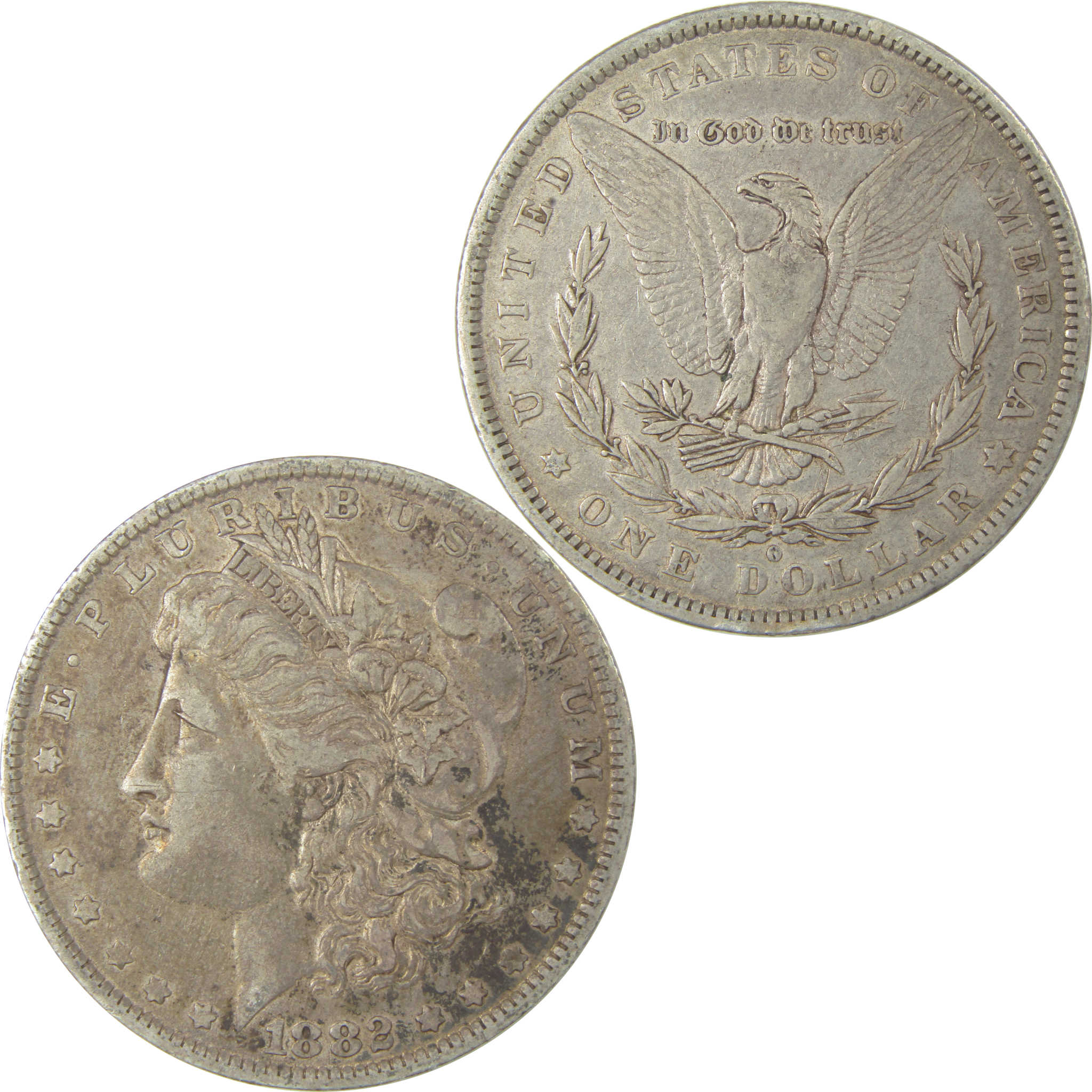 1882 O/S Morgan Dollar XF EF Extremely Fine Silver $1 Coin SKU:I20273 - Morgan coin - Morgan silver dollar - Morgan silver dollar for sale - Profile Coins & Collectibles