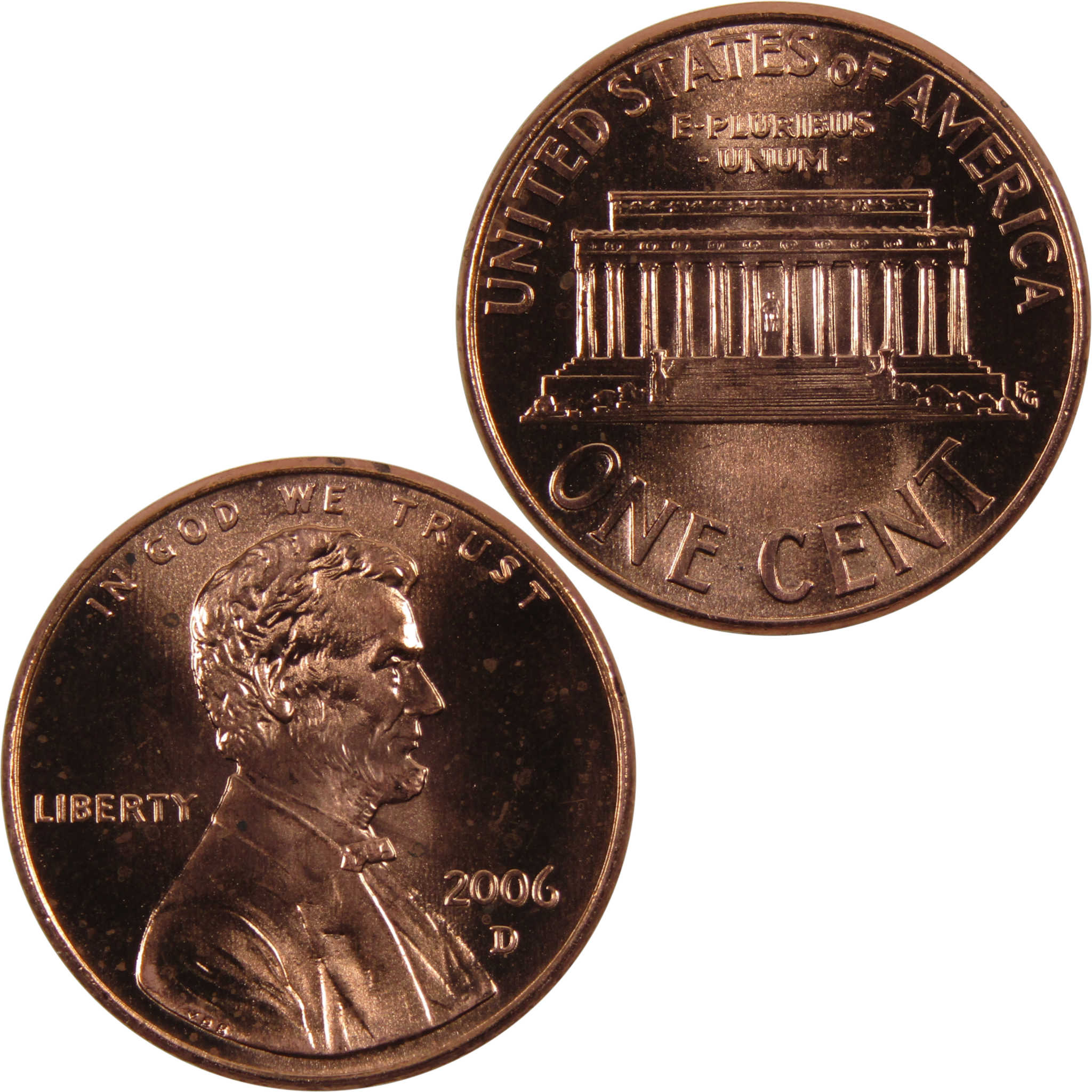 2006 D Lincoln Memorial Cent BU Uncirculated Penny 1c Coin