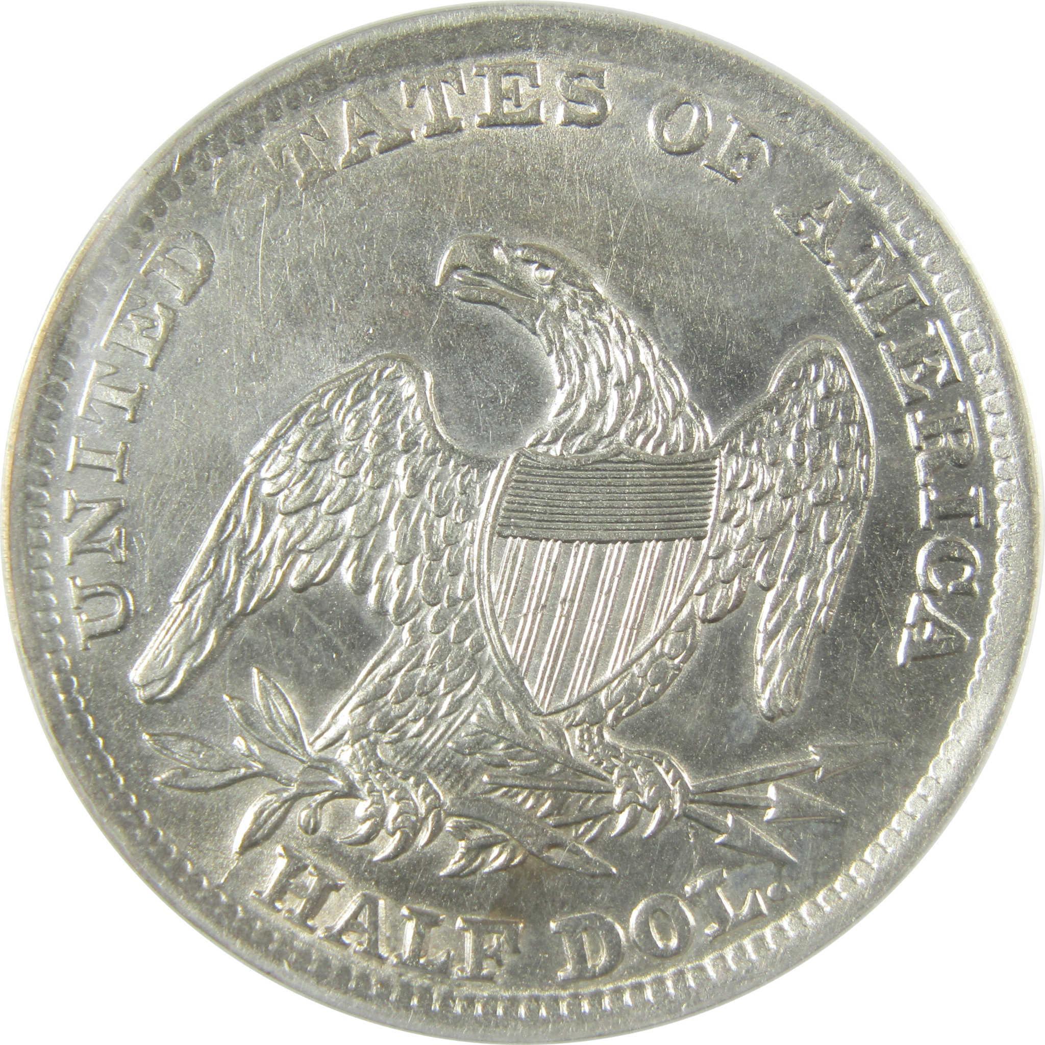 1838 Capped Bust Silver Half Dollar AU 55 Details ANACS SKU:CP802