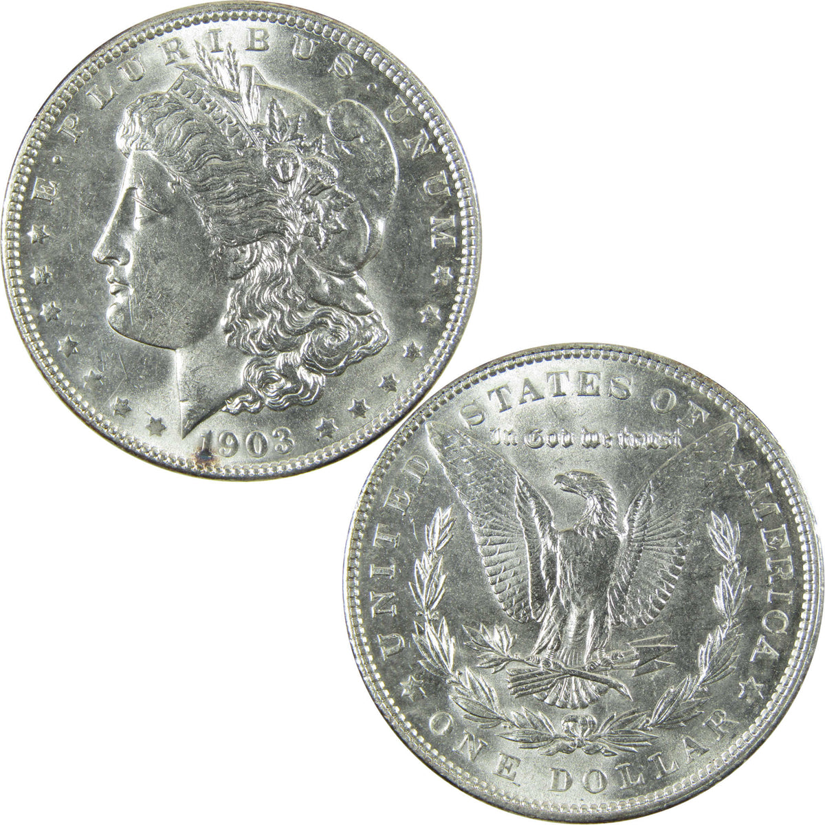 1903 Morgan Silver Dollar Uncirculated Mint State $1 Coin SKU:CP1680