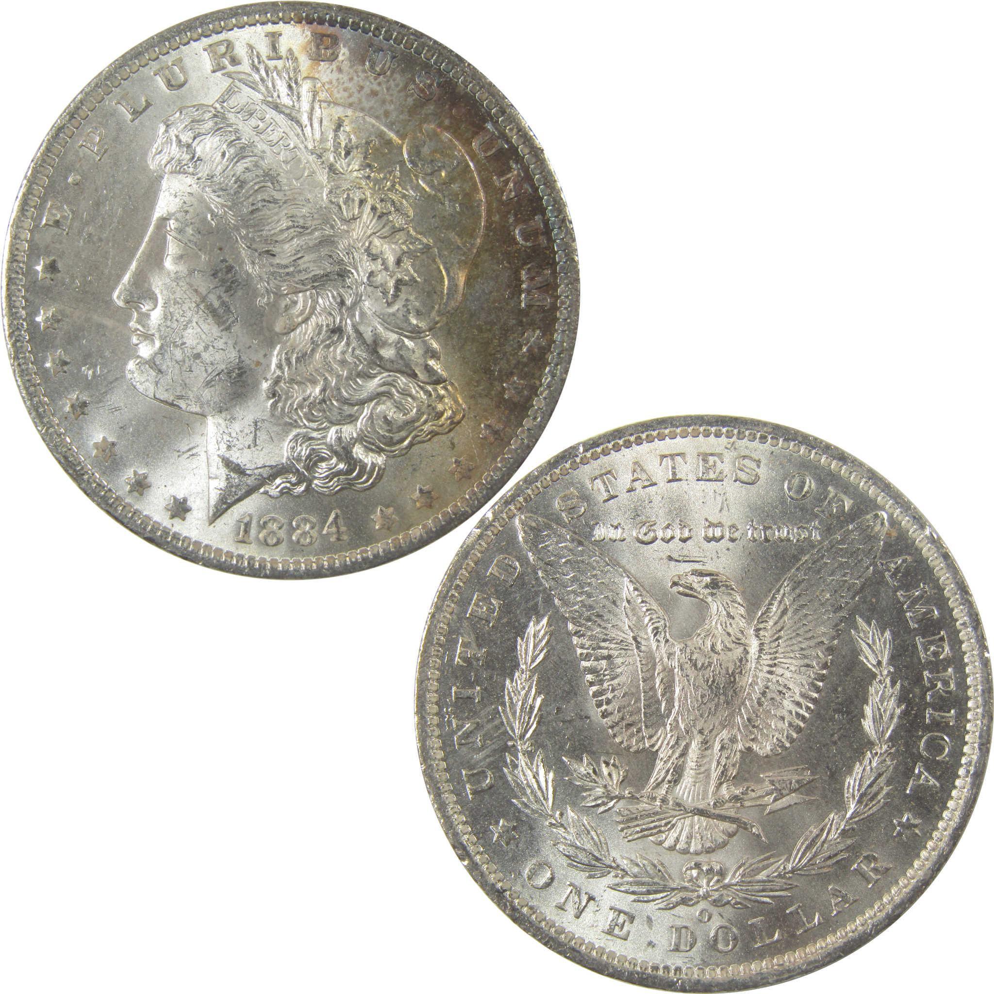 1884 O Morgan Silver Dollar Uncirculated Mint State Toned SKU:I23785