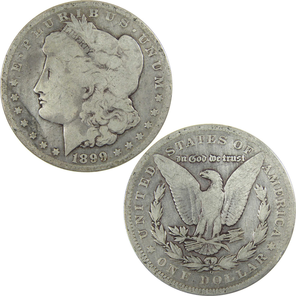 1899 O Micro O Morgan Silver Dollar VG Very Good Details SKU:CP487 - Morgan coin - Morgan silver dollar - Morgan silver dollar for sale - Profile Coins & Collectibles