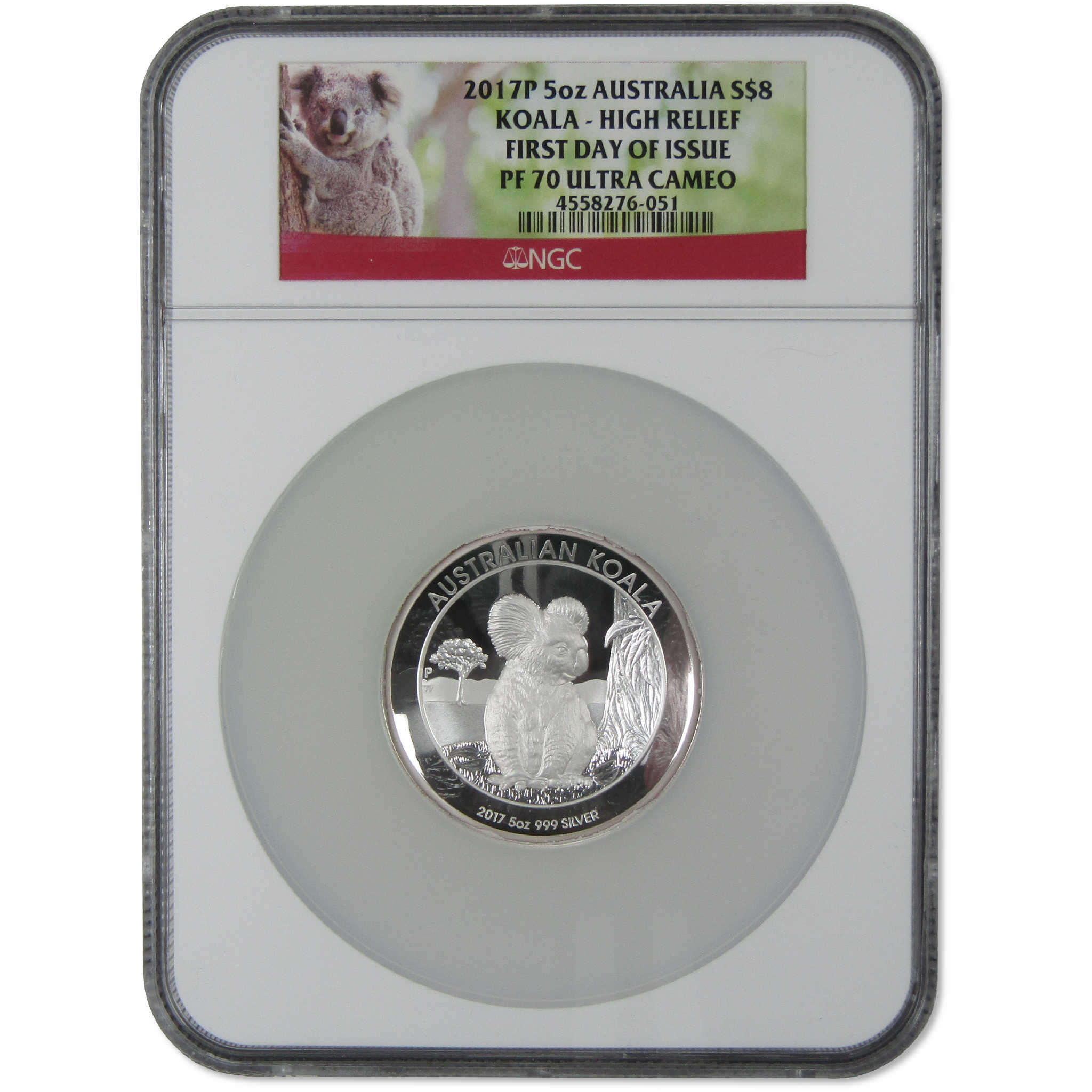 2017 Australian $8 Koala 5 oz Silver PF 70 UCAM NGC Proof SKU:CPC9663