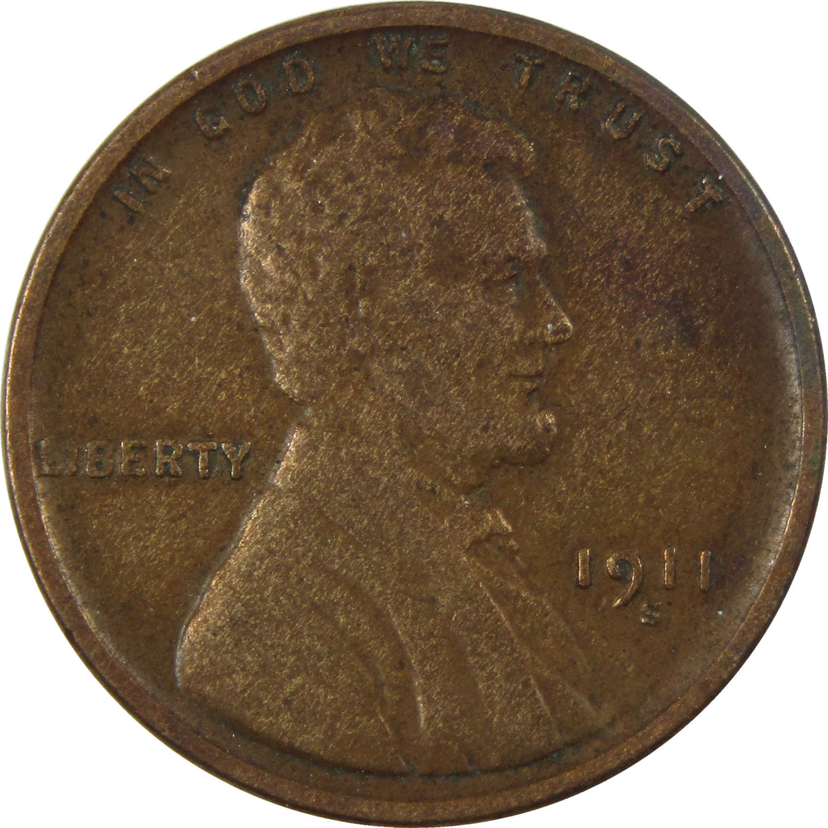 1911 S Lincoln Wheat Cent VF Very Fine Penny 1c Coin SKU:I28641