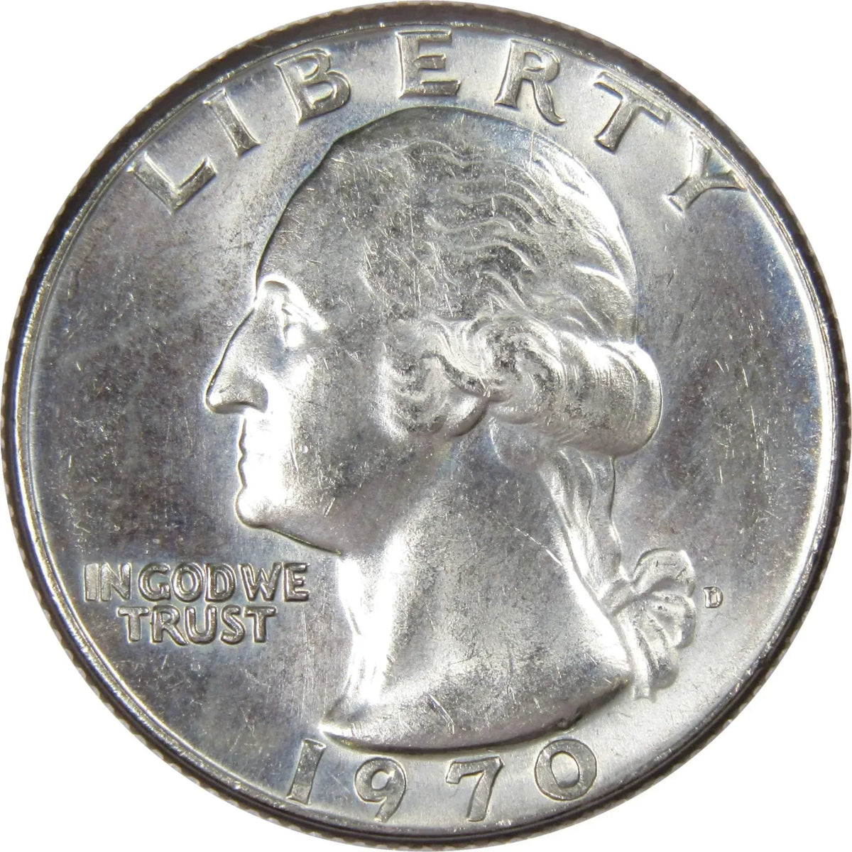 1970 D Washington Quarter Clad Uncirculated Mint State 25c Coin