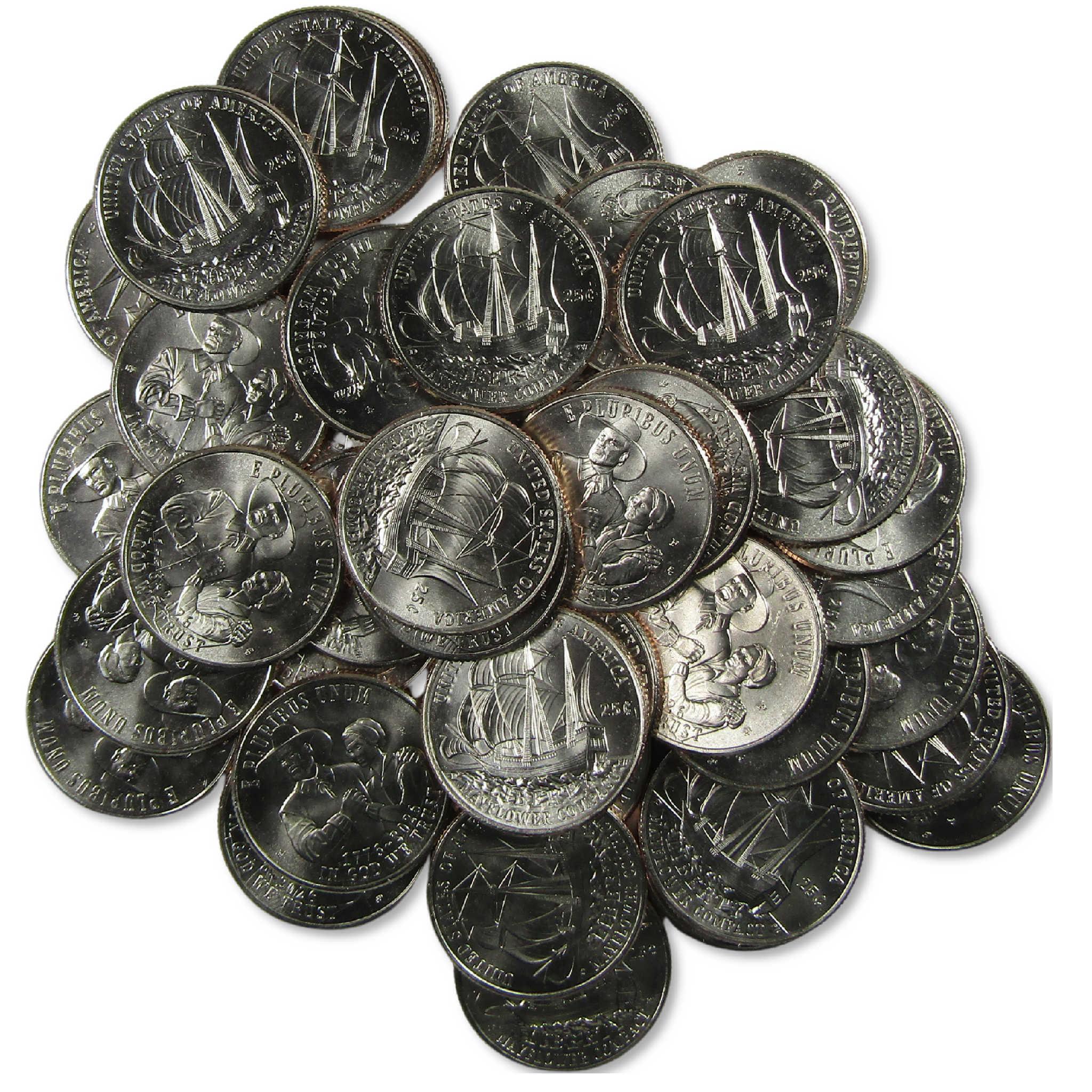 2026 P Mayflower Compact Semiquincentennial Quarter Roll Uncirculated
