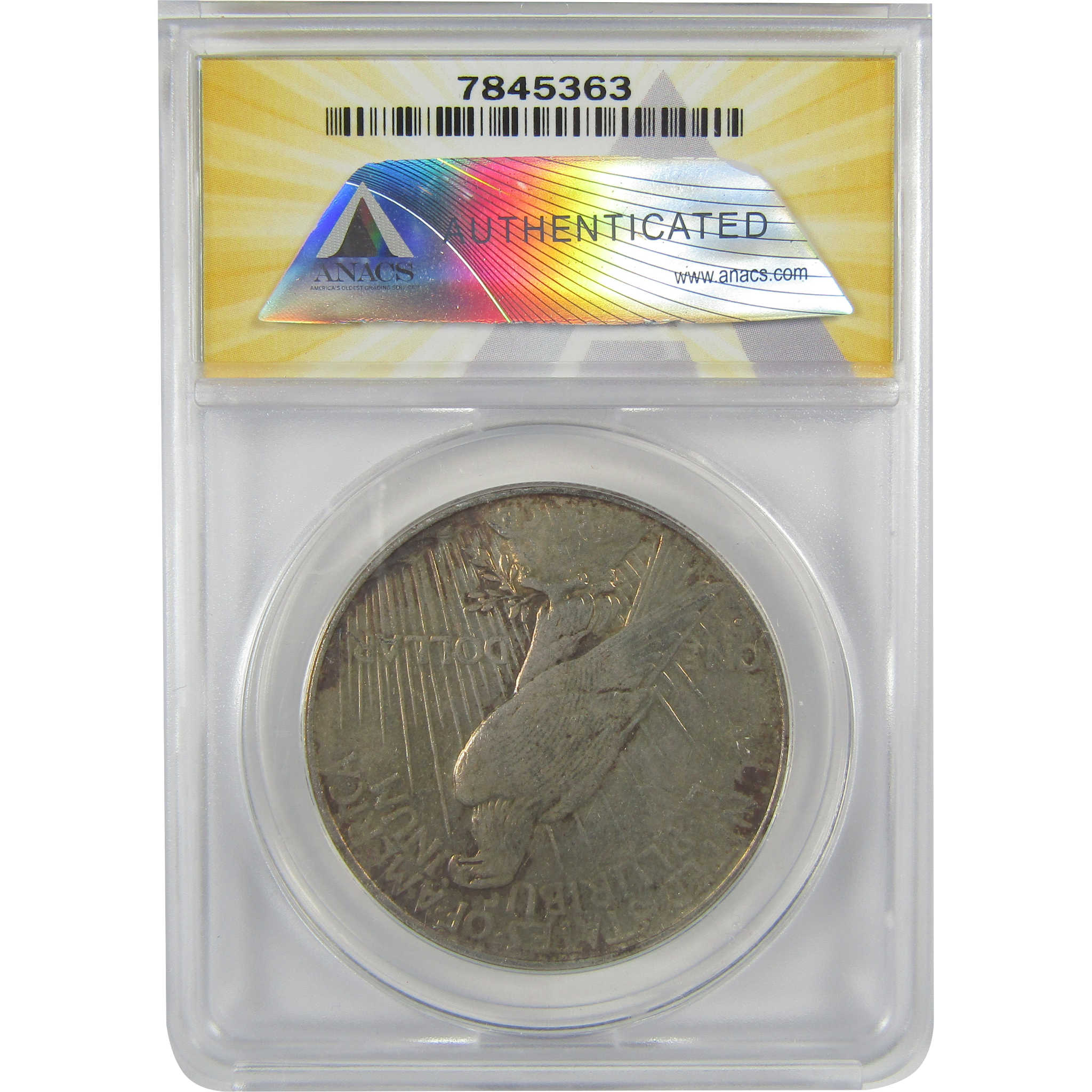 1934 D Peace Dollar AU 50 Details ANACS Silver $1 Coin SKU:I21578